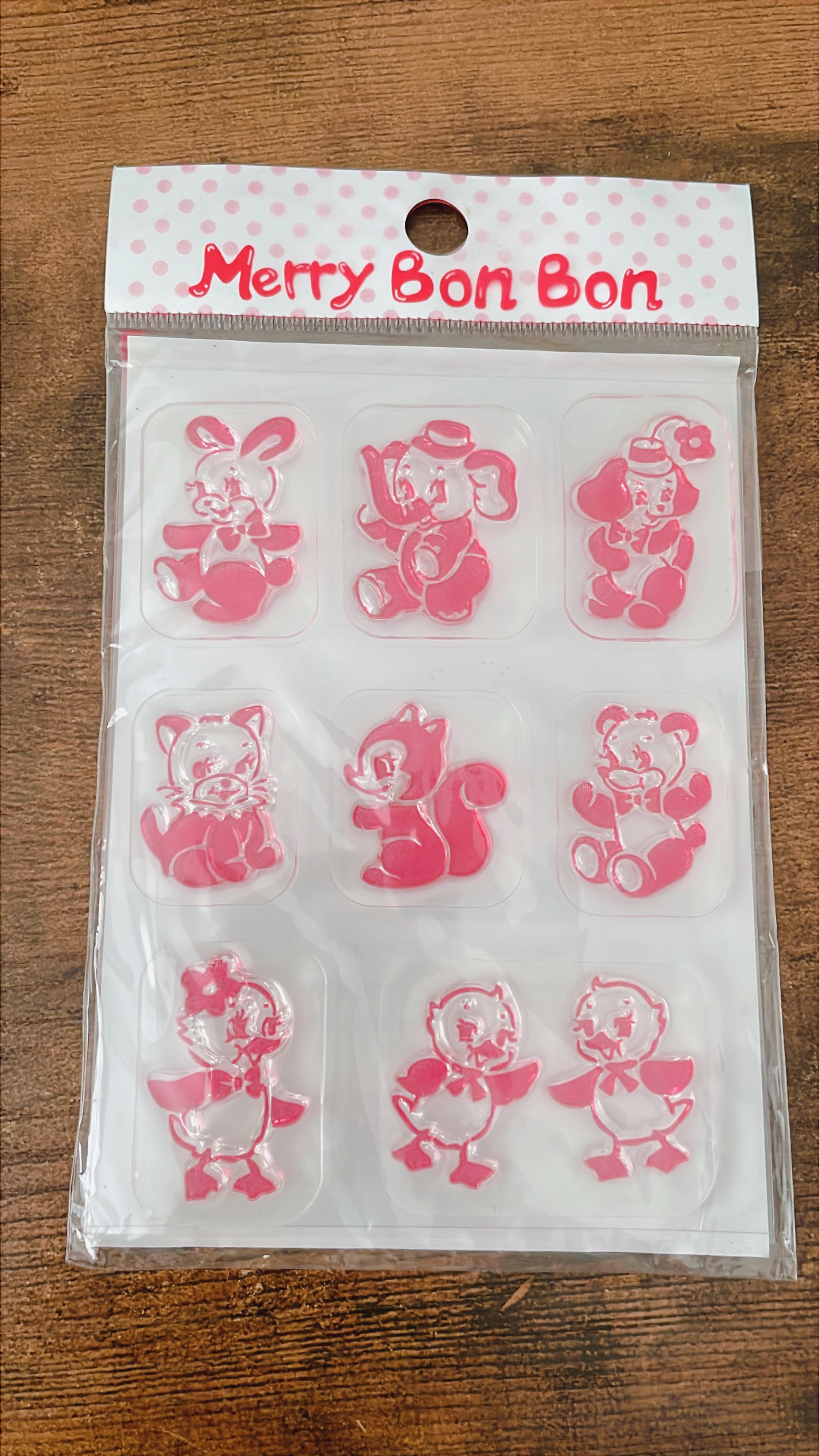 Lecien Merry Bon Bon Vintage Clear Stamp Set