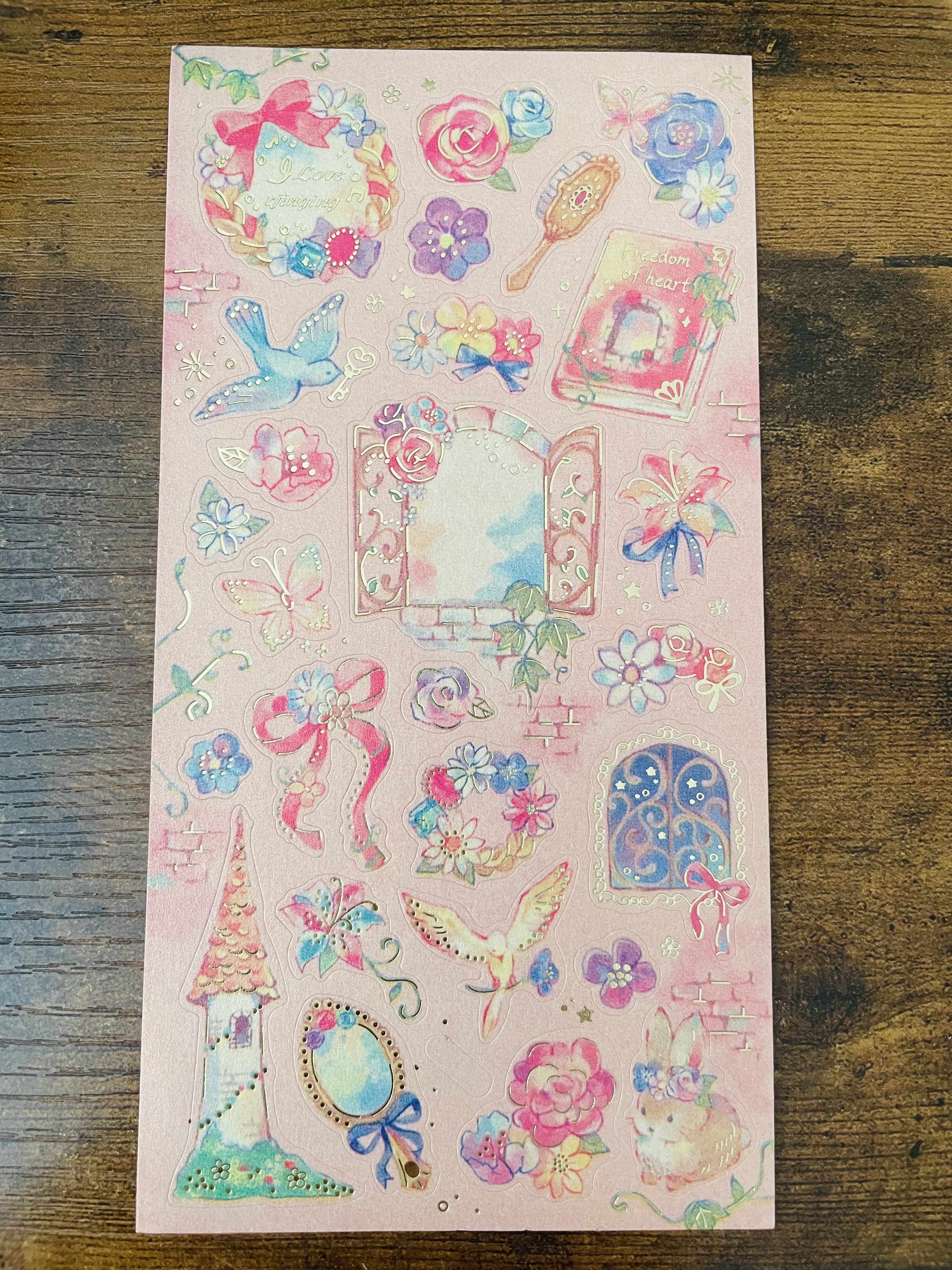 Decorative Fairy Tale Princess Sticker Sheet