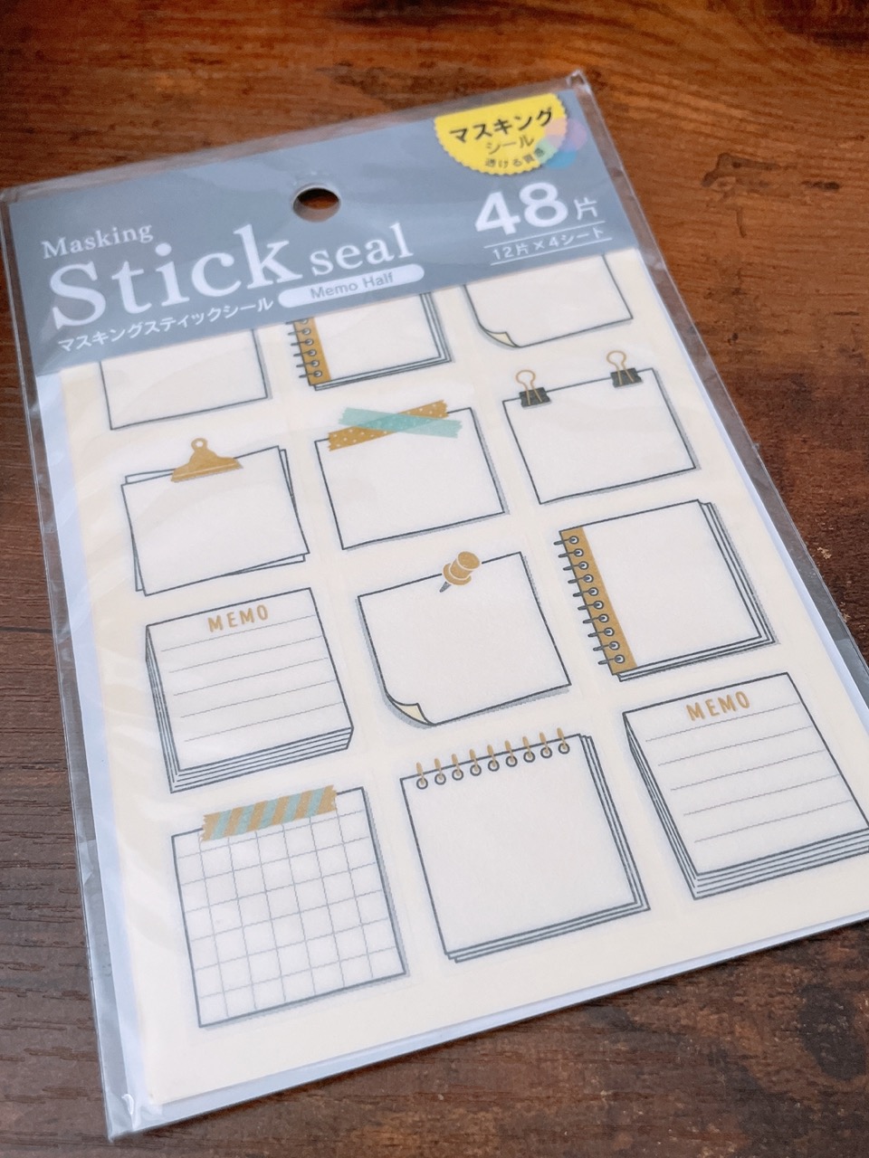 Masking Stick Seal Memo Sticker Set