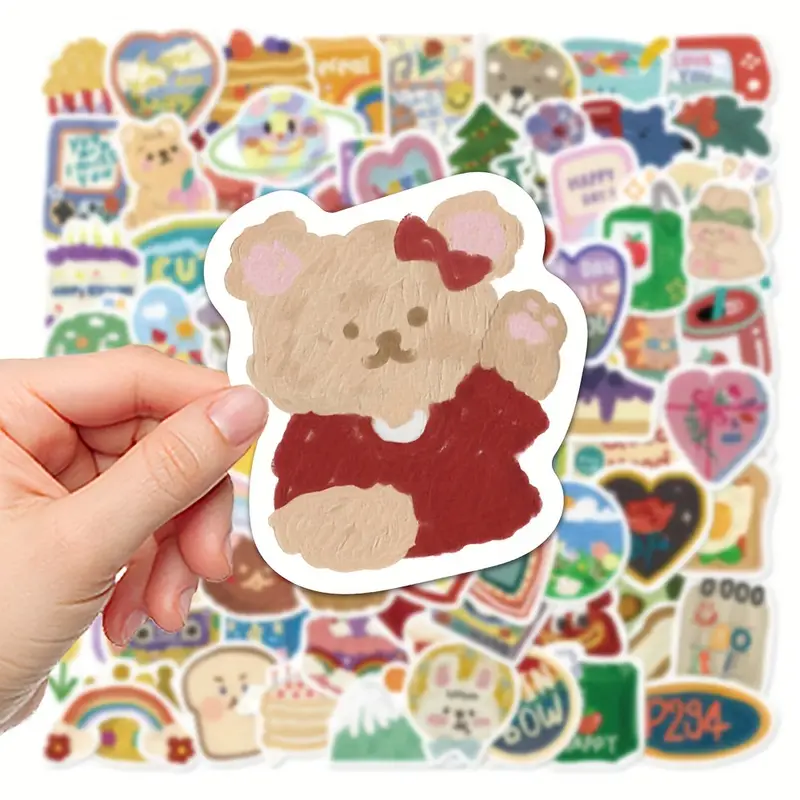 Korean drawing illustration stickers heart quote cute daily stuff - Set of 10