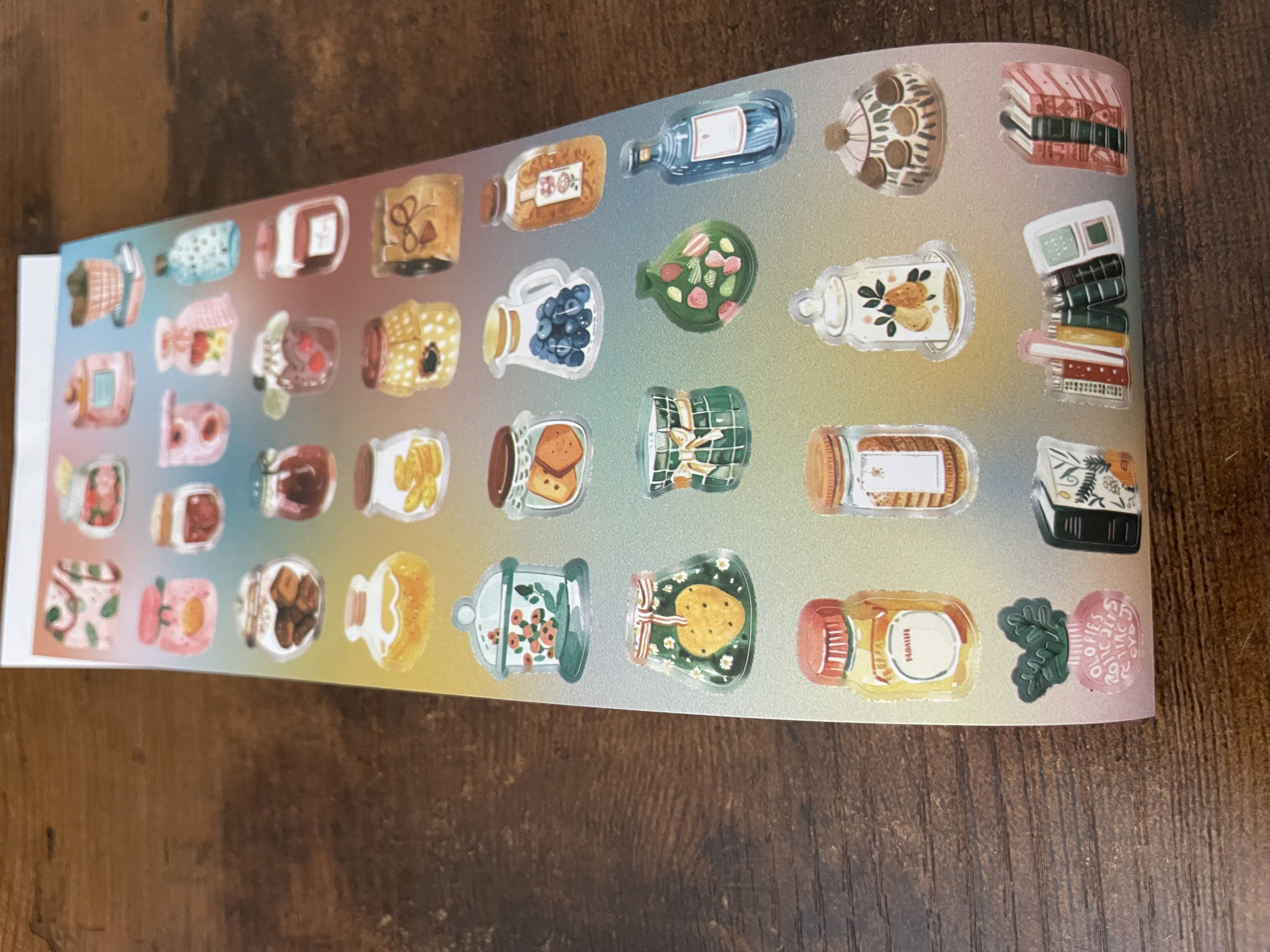 Watercolour illustration style stickers of food drinks daily lifestyle items