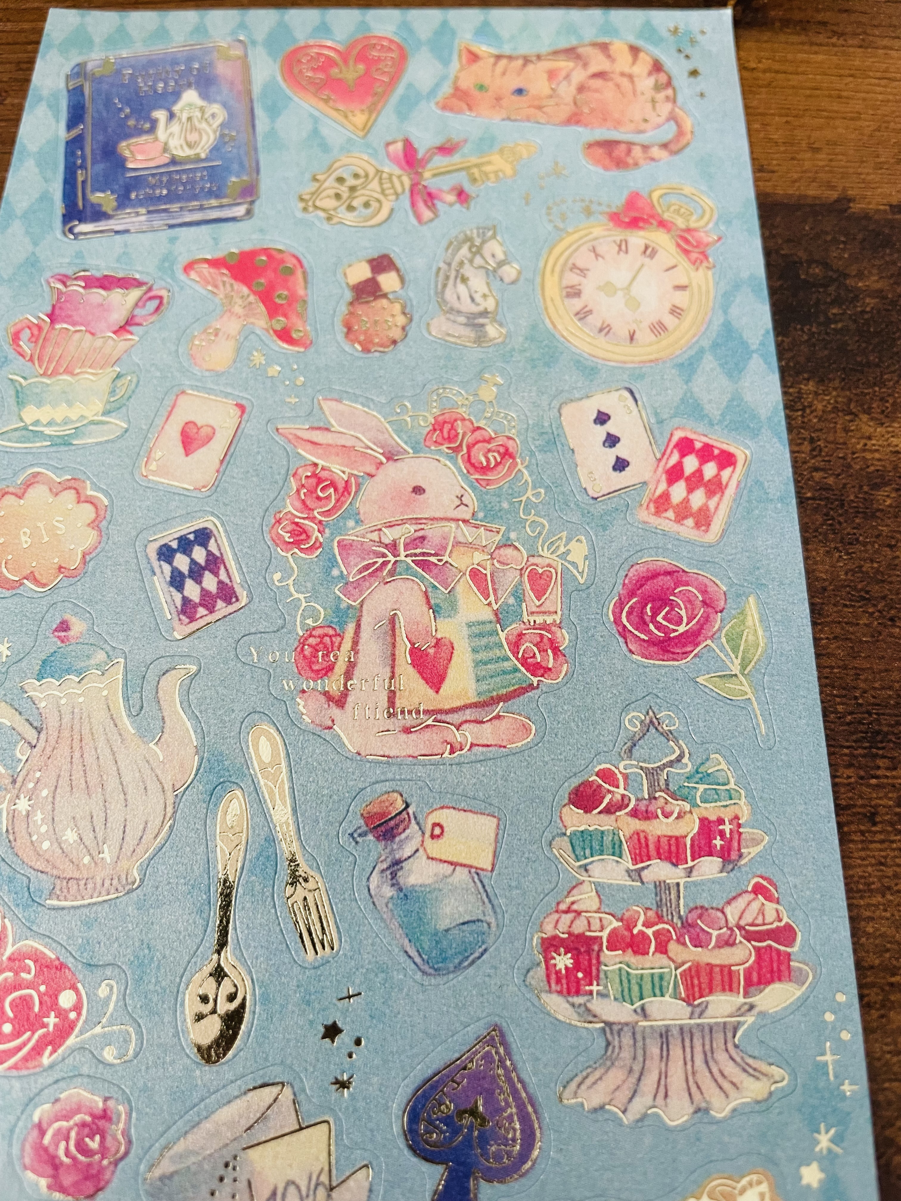 Alice in Wonderland theme Sticker Sheet