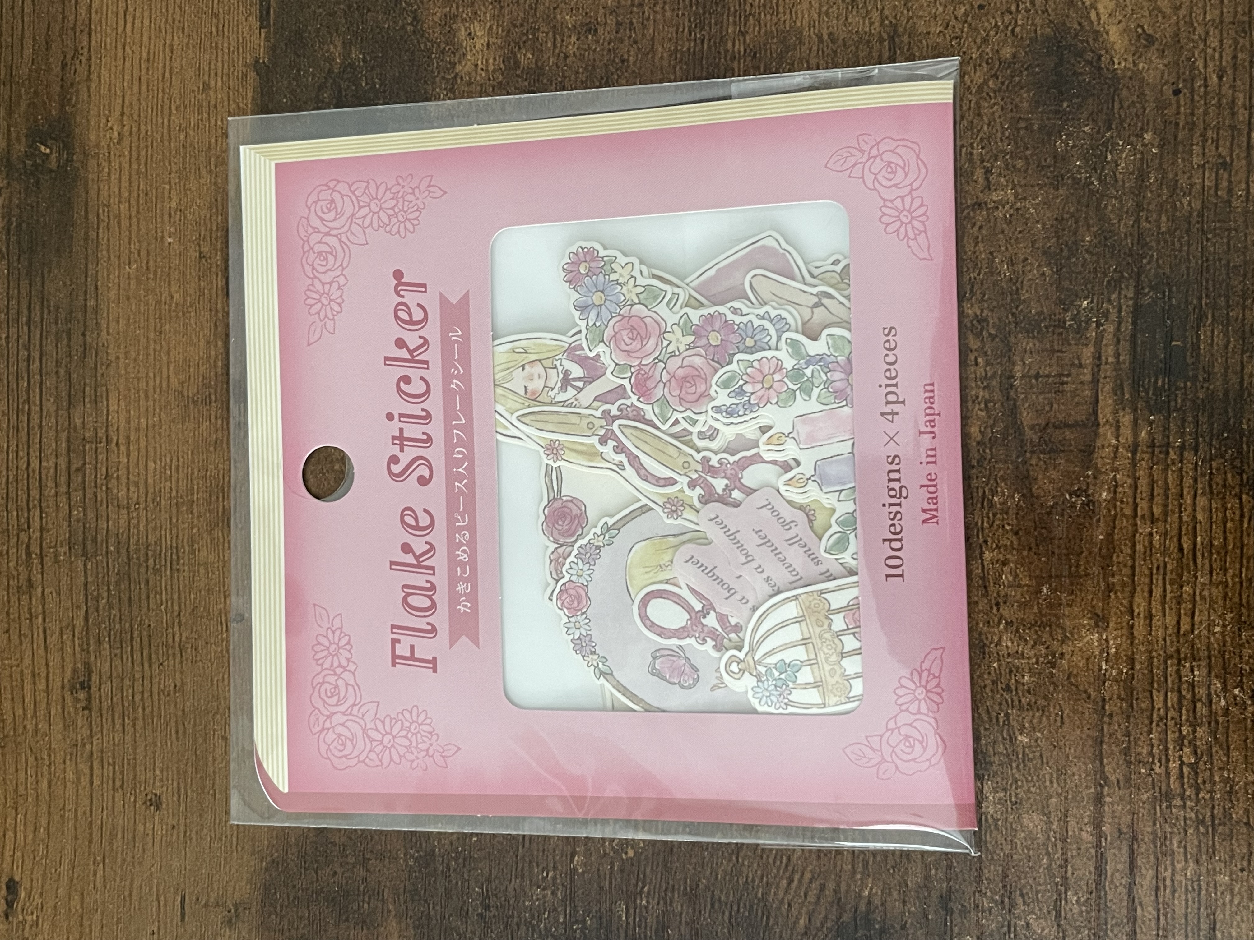 Lovely Fairy Girl Flake Sticker Pack - Pink