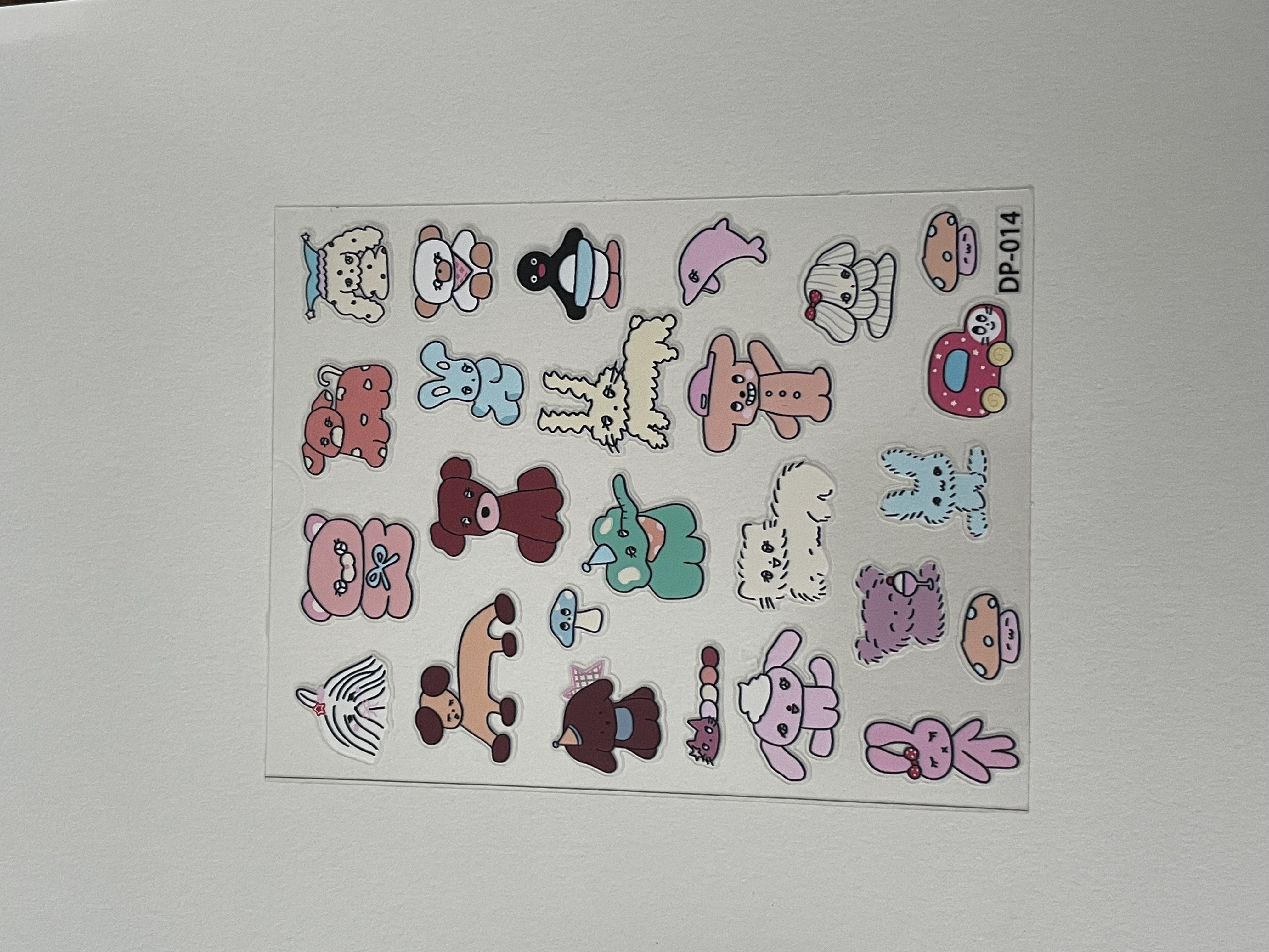 Cute Quirky Cartoon Stickers Sheet - B