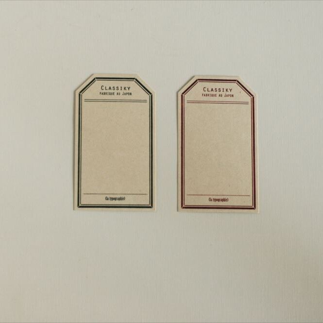 Classiky Letterpress Paper Tags