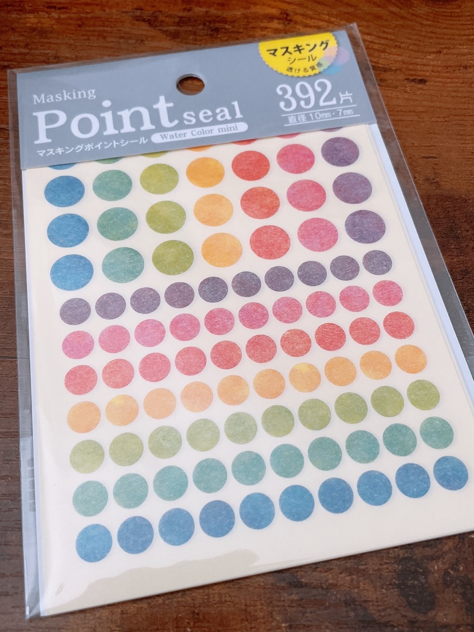 Watercolour Circle Masking Point Seal Stickers