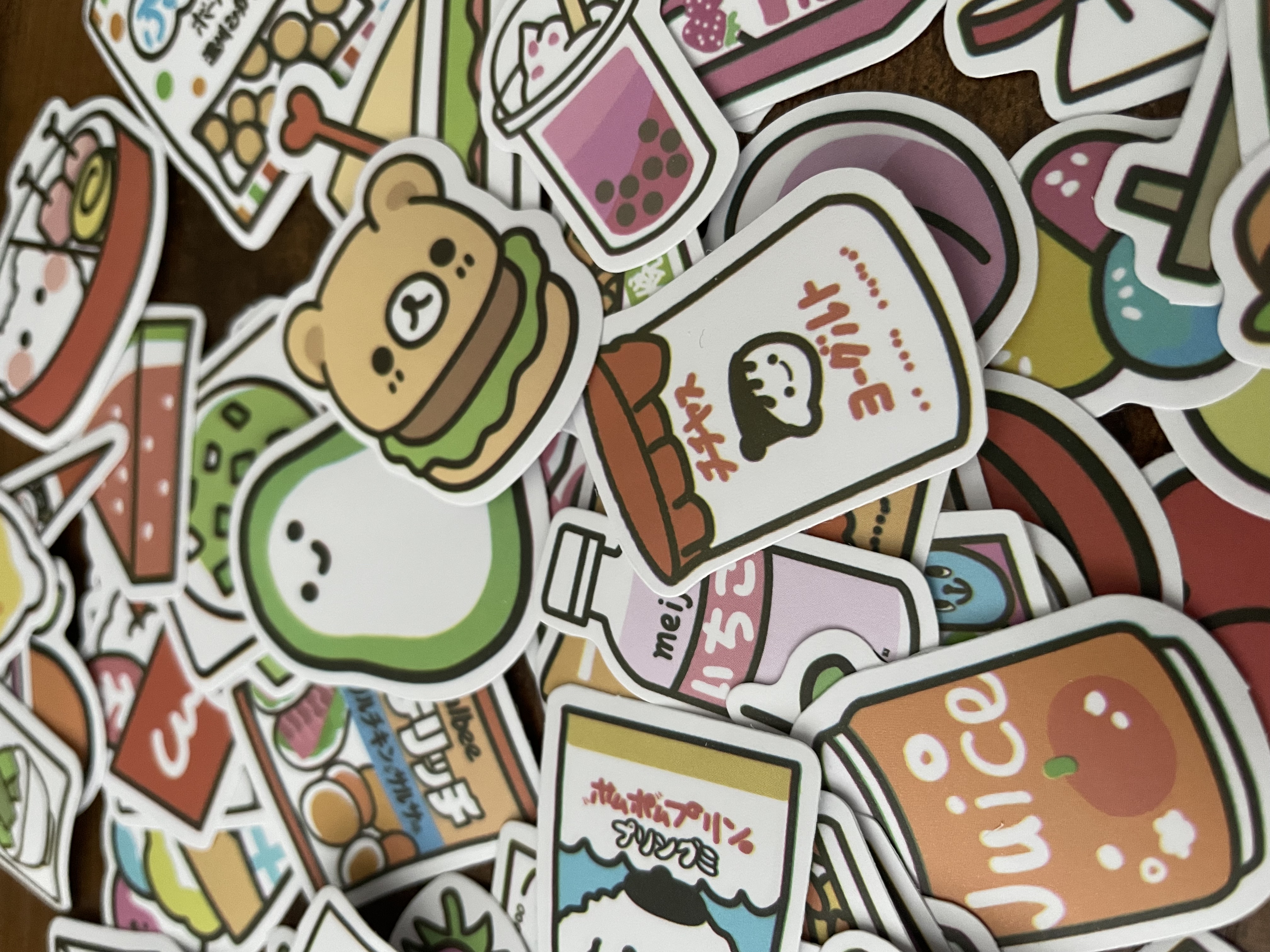 Japanese Cartoon Food and Drink Stickers - Set of 10