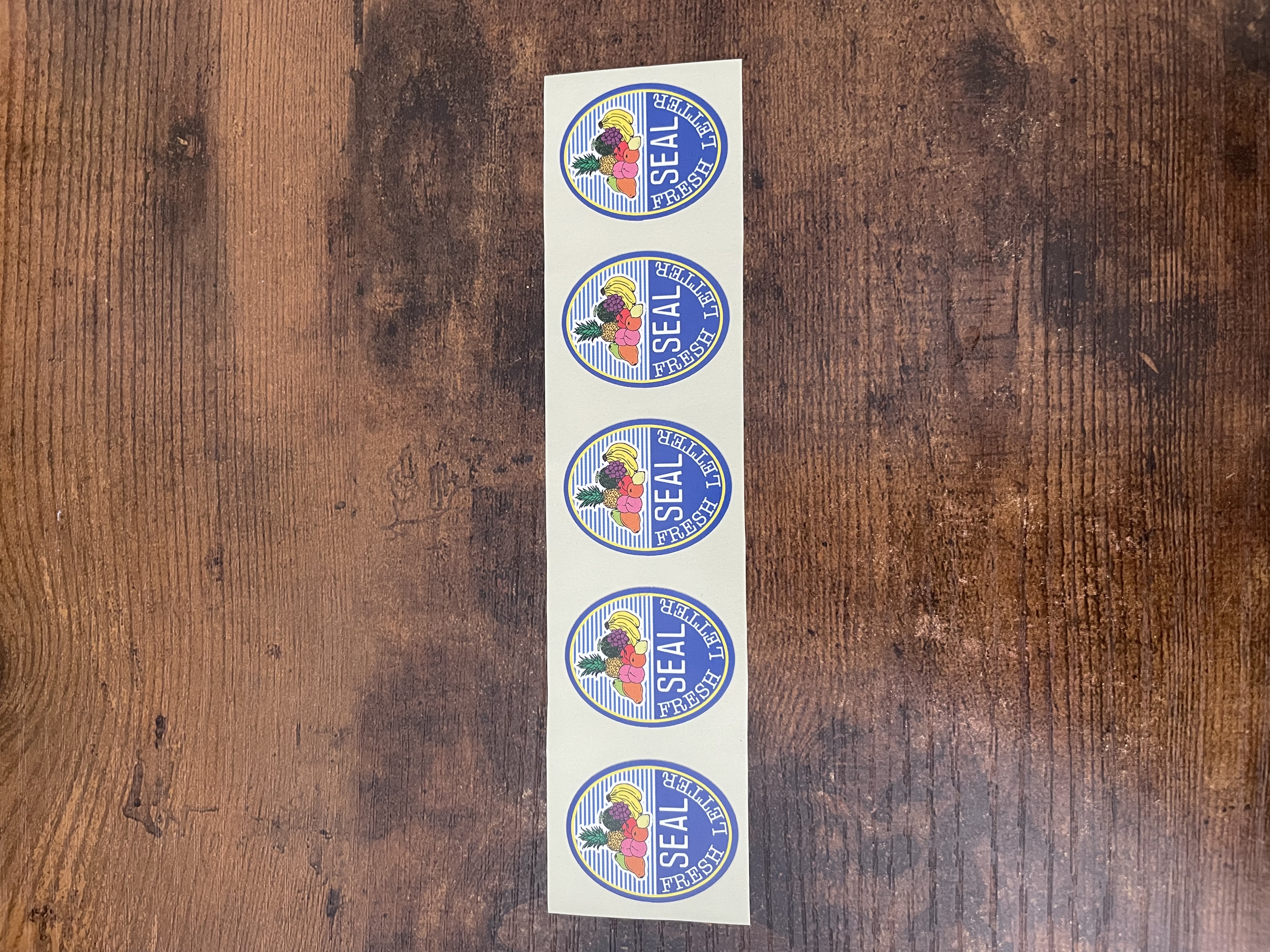 Reto Inspection Seal Stickers inspired - Fresh Fruit