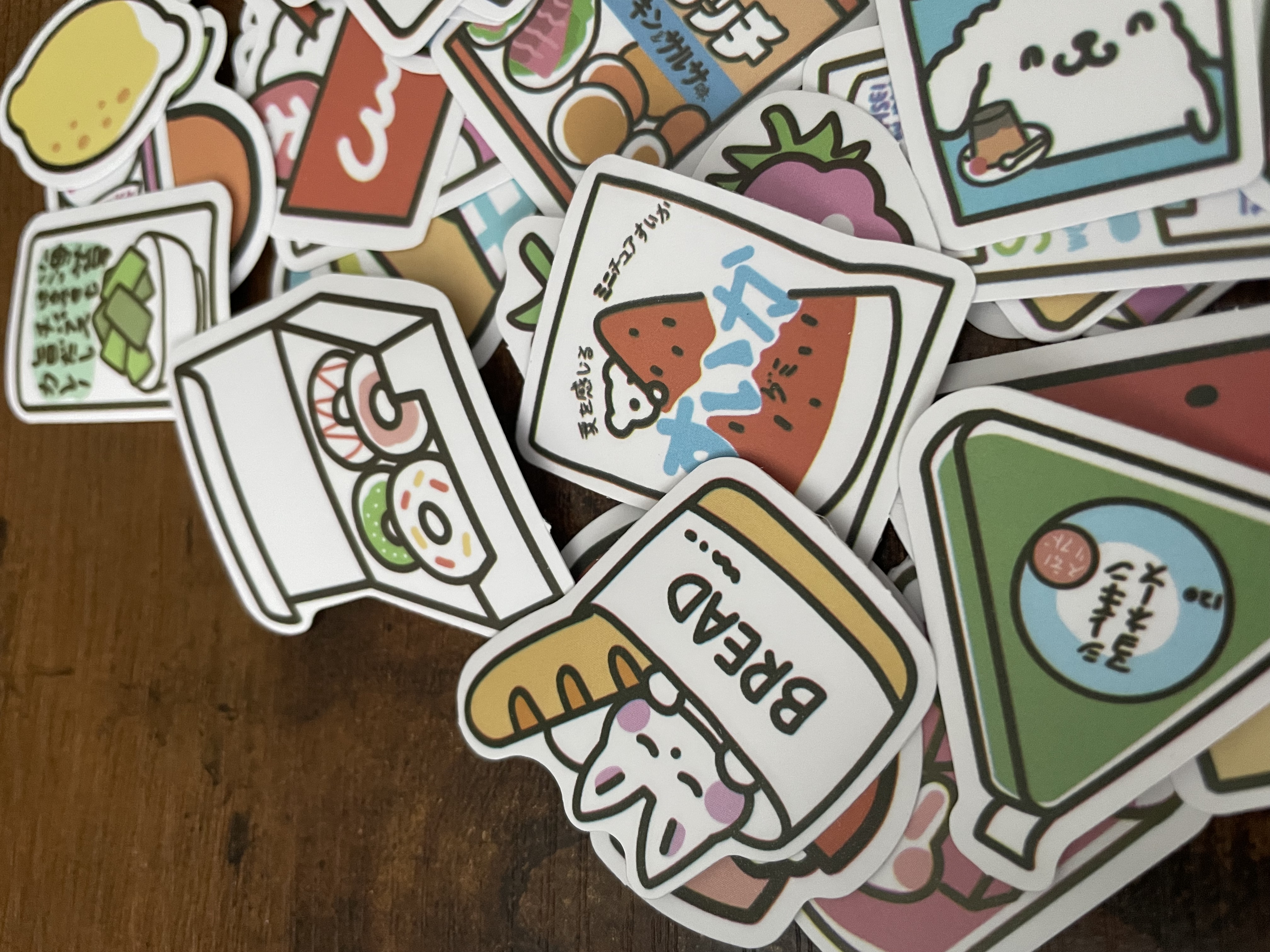 Japanese Cartoon Food and Drink Stickers - Set of 10