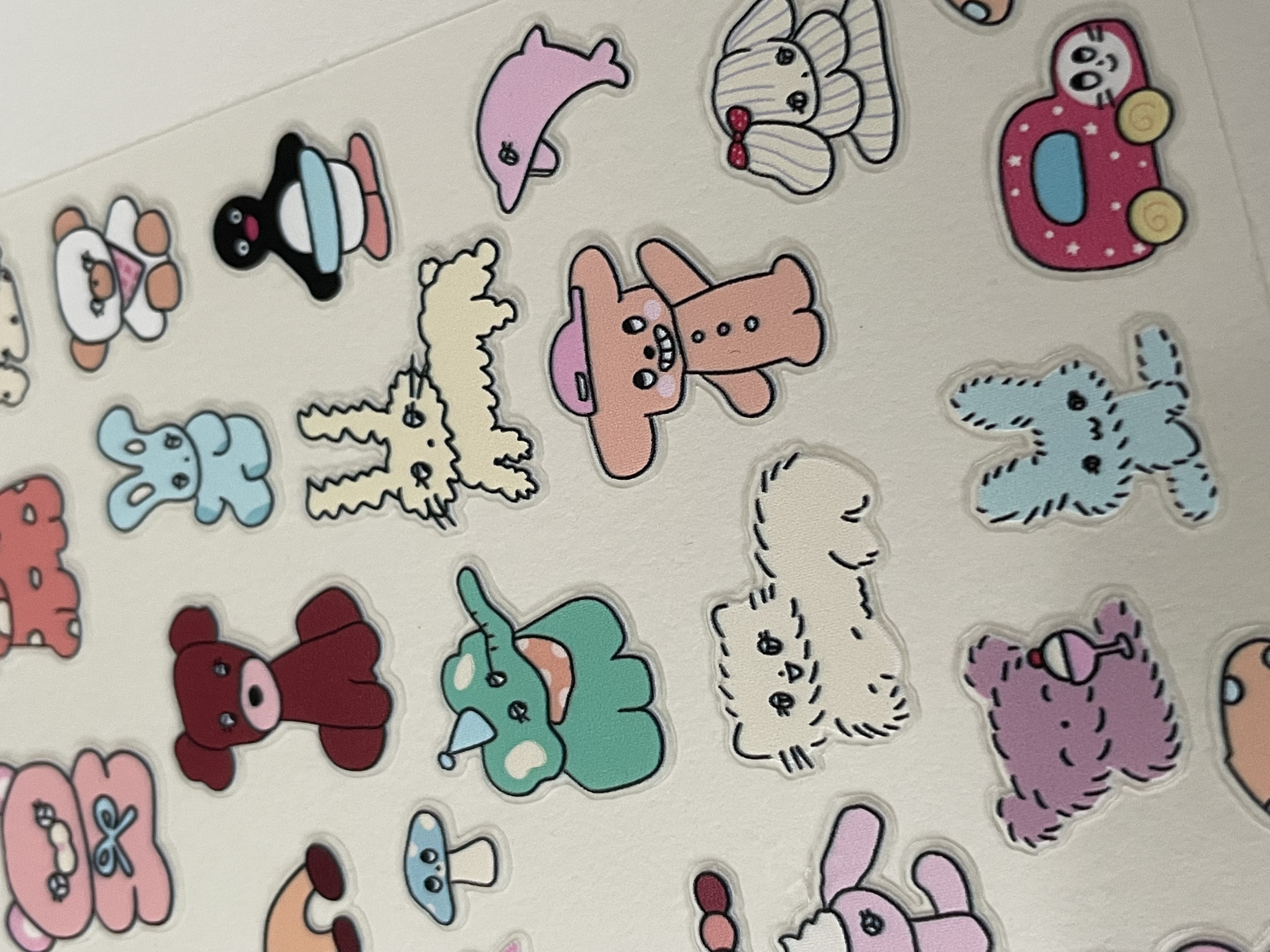 Cute Quirky Cartoon Stickers Sheet - B