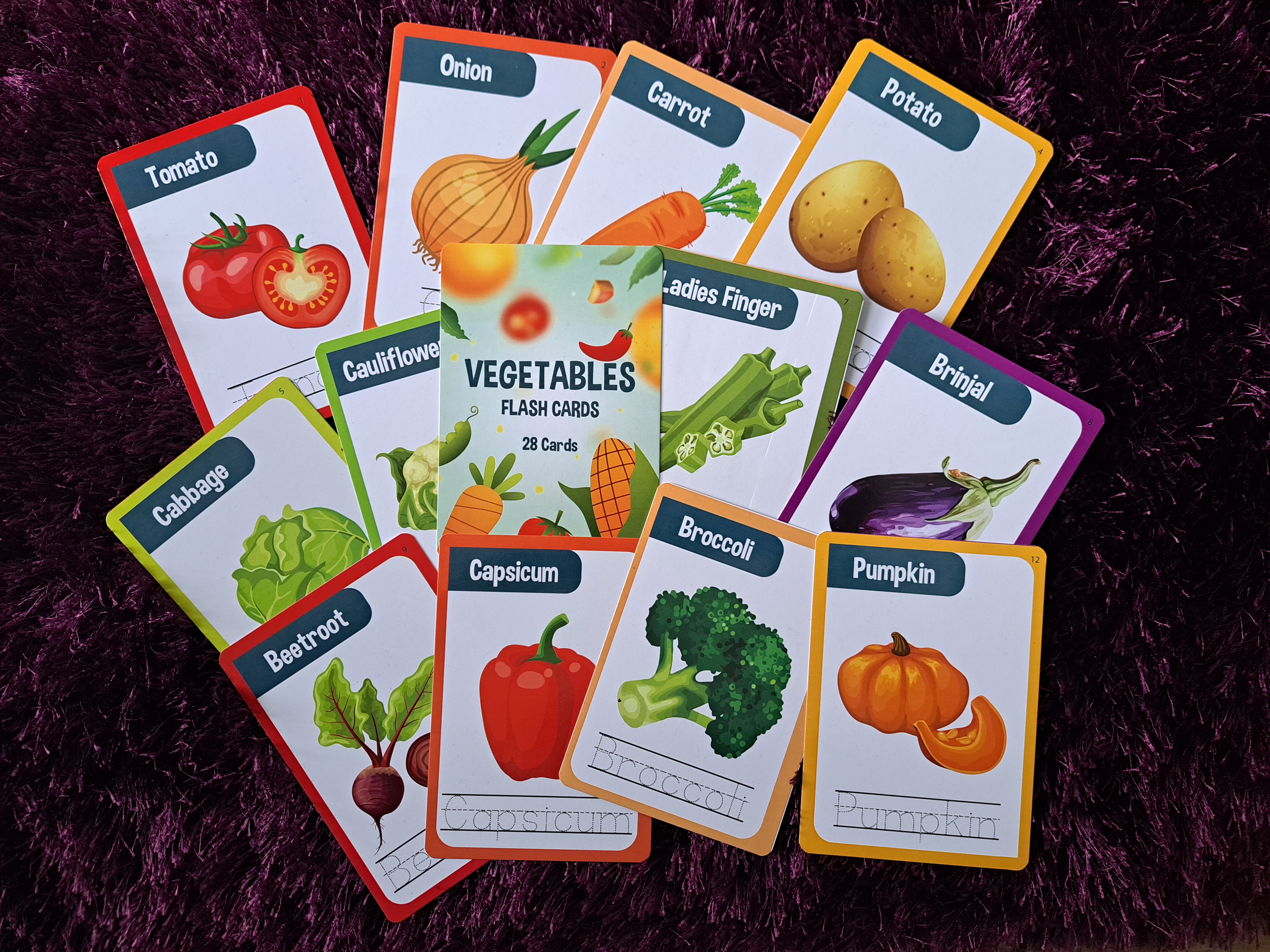 Vegetables Flash Cards