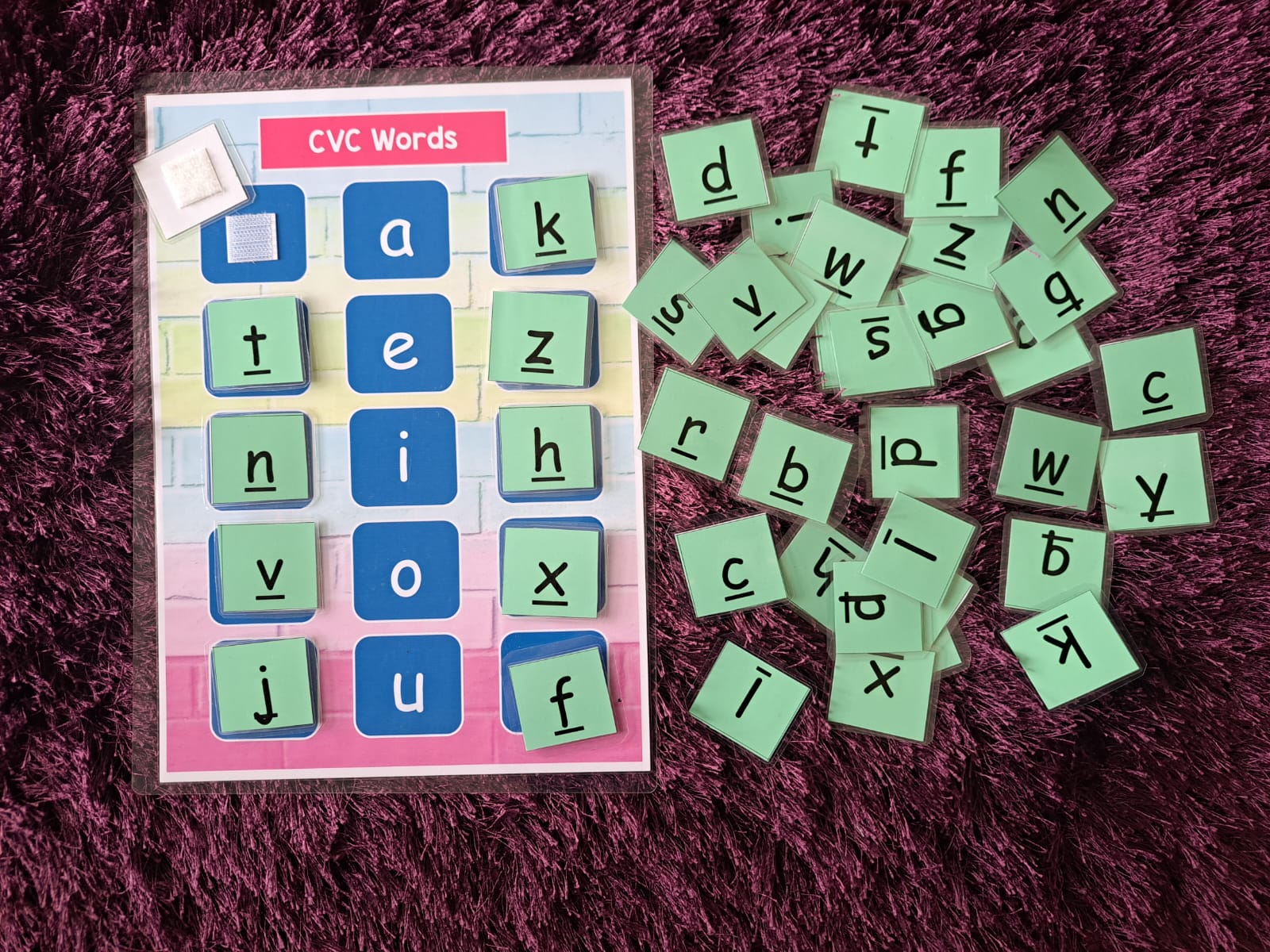 CVC Words with velcro pads