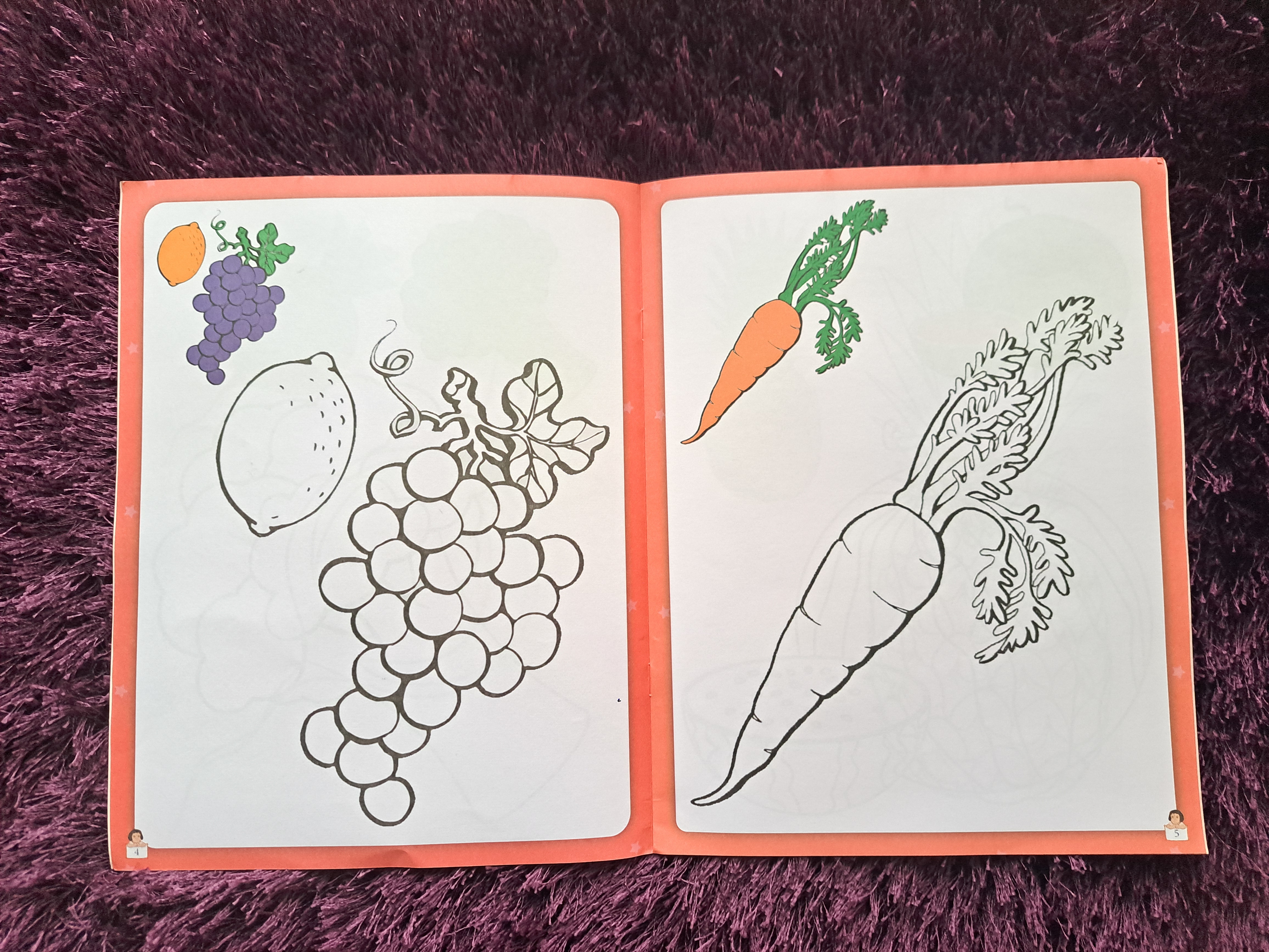 Kids Copy Colour :Fruits & Vegetables