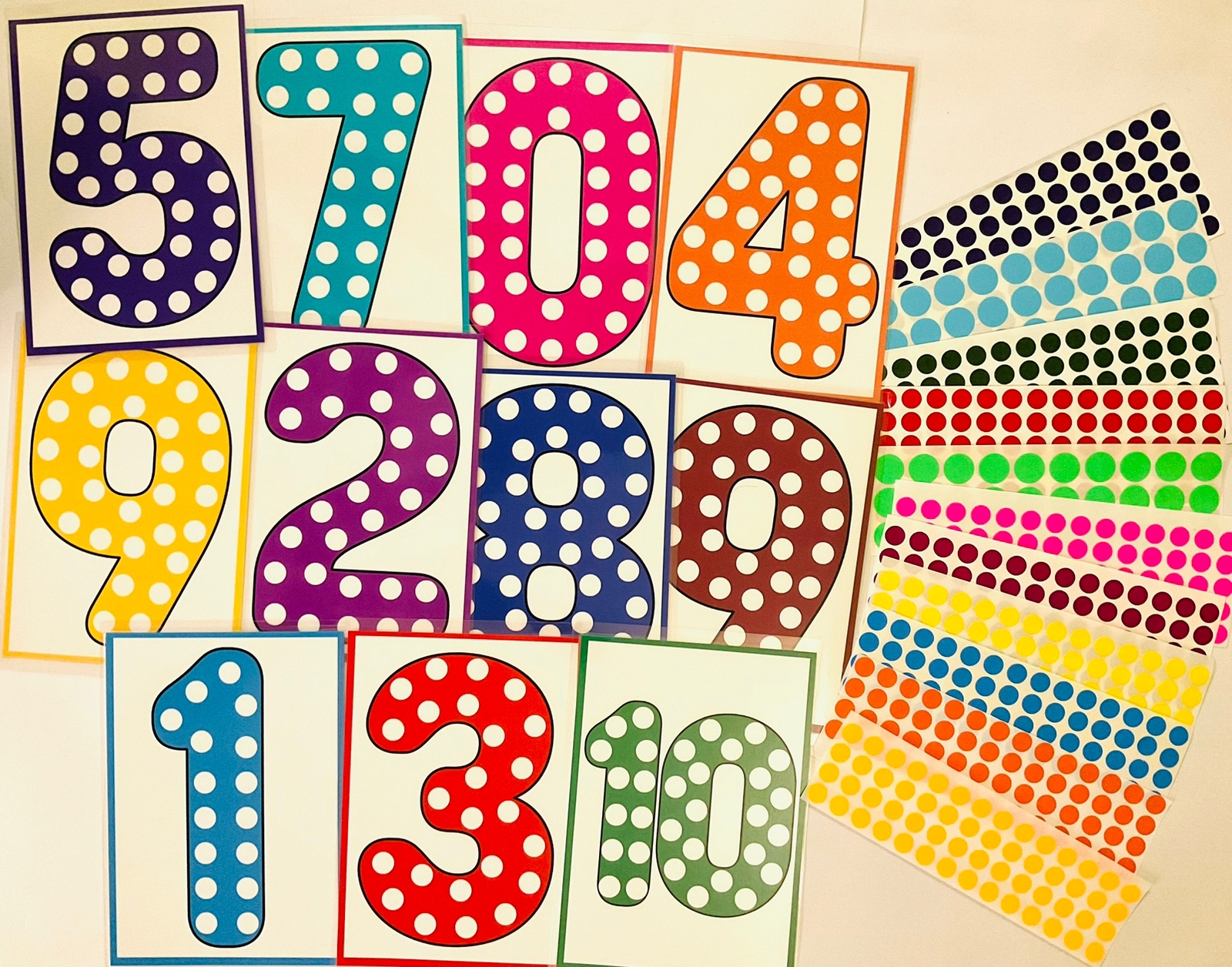 Number Dot to Dot Stickers.