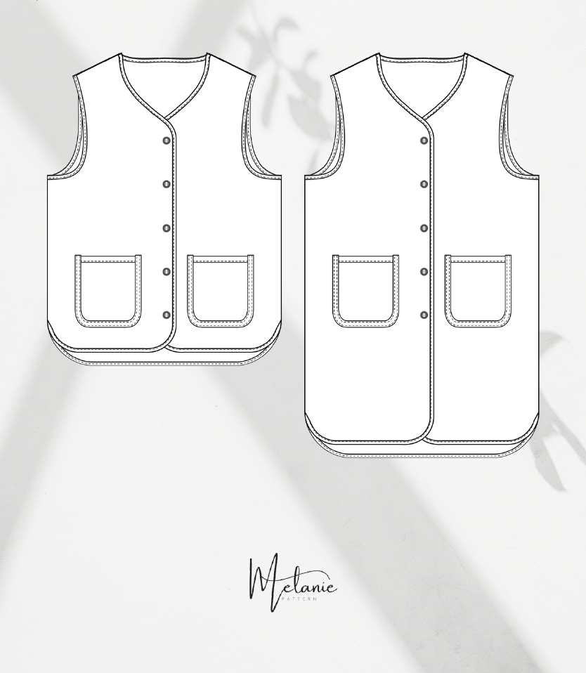 Teddy Vest Pattern 2 Different Lengths