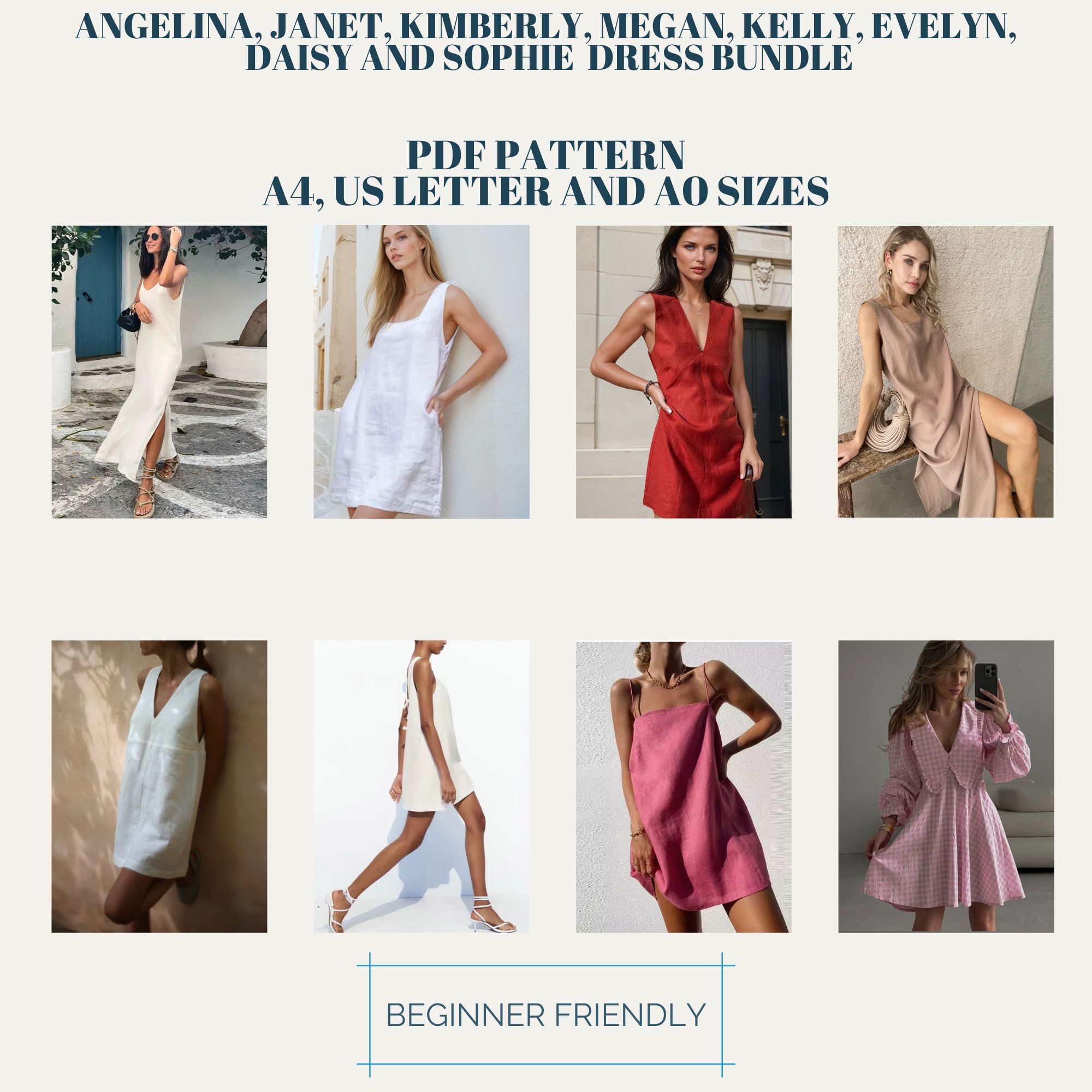 8 Dresses Bundle with 5 Video Tutorials!!!