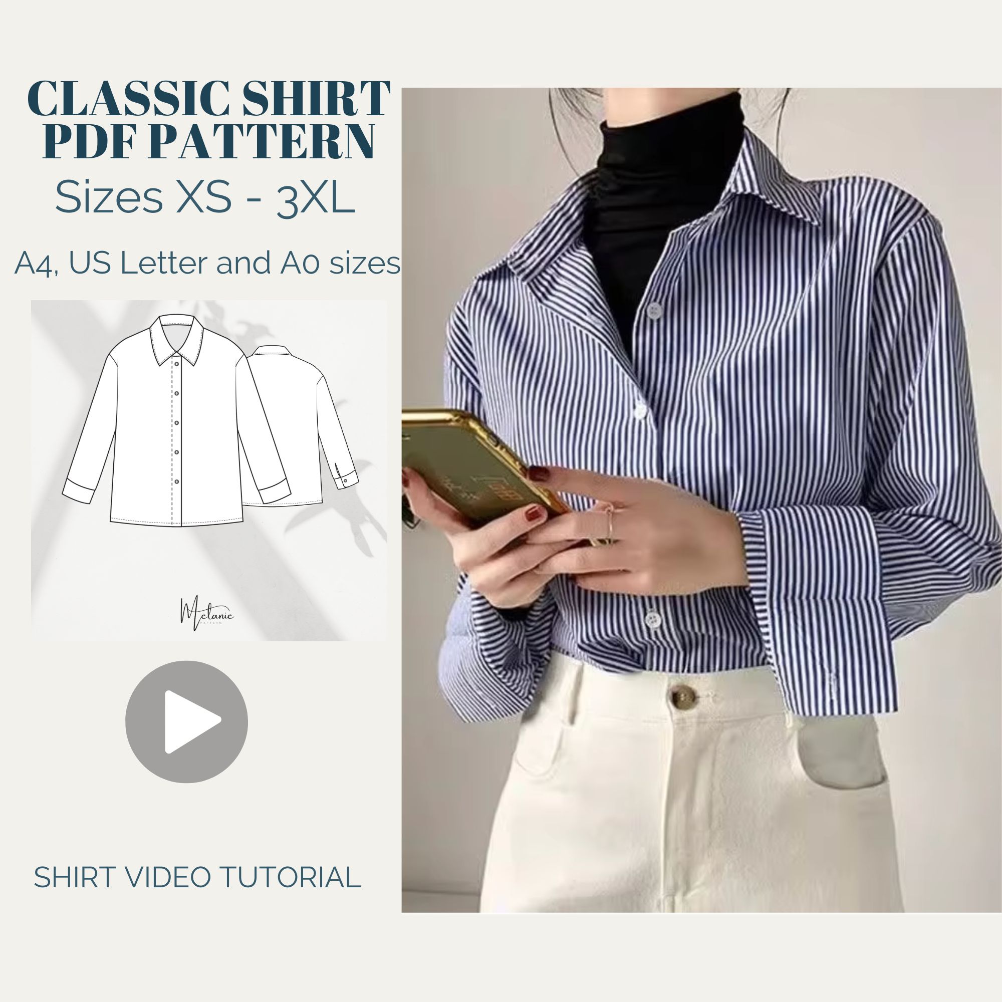 Woman Shirt Sewing Pattern