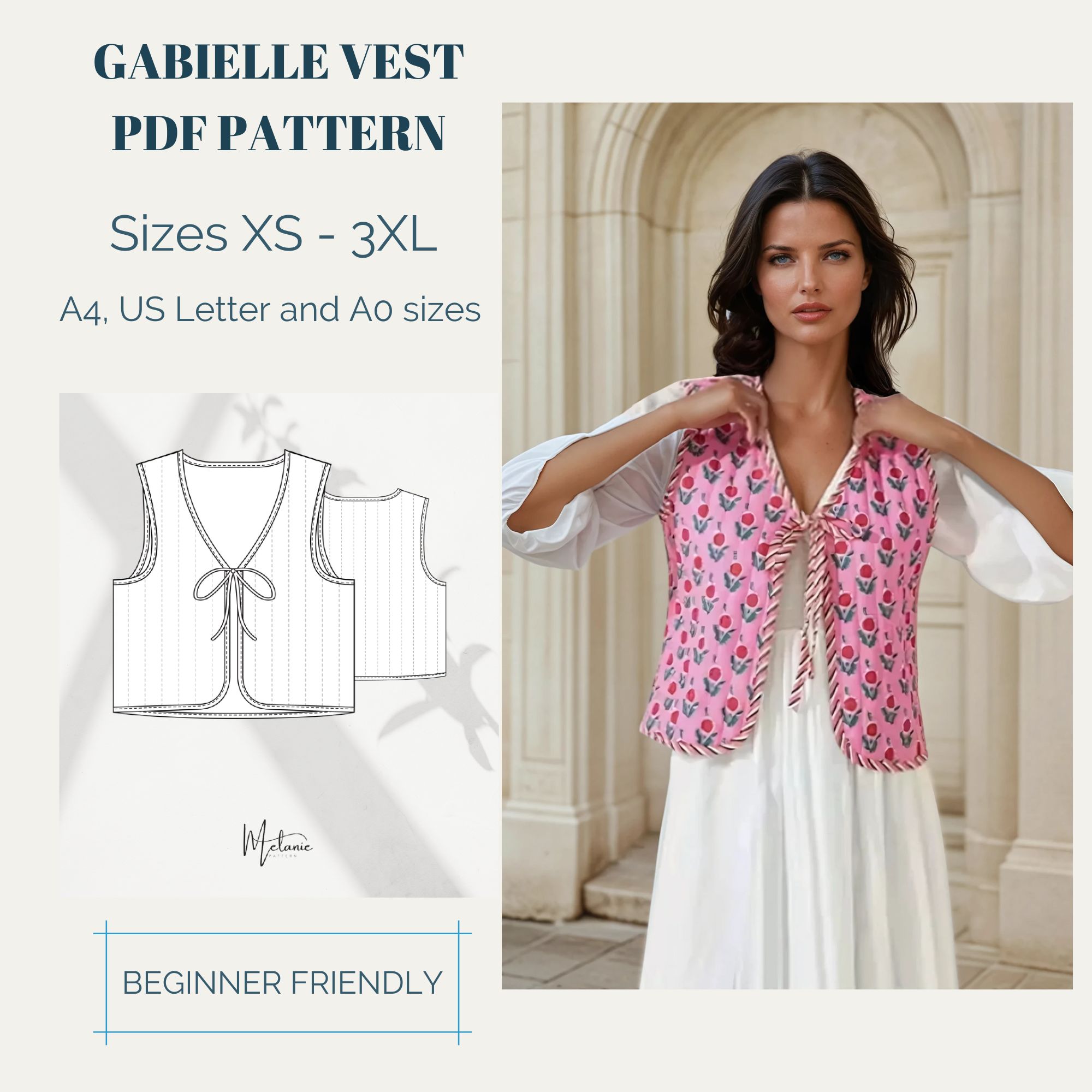 Gabrielle Vest Sewing Pattern