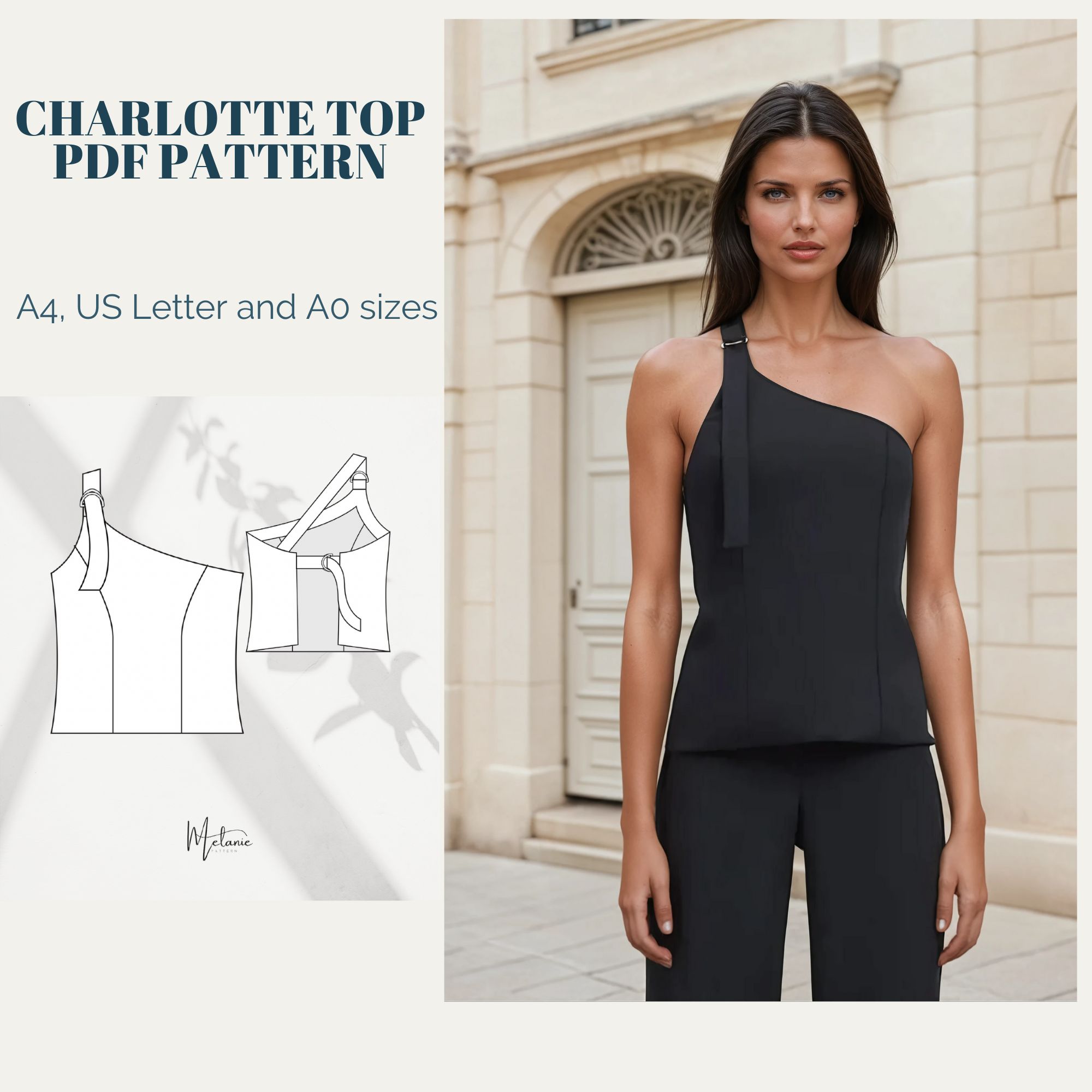 Woman Charlotte Top Sewing Pattern