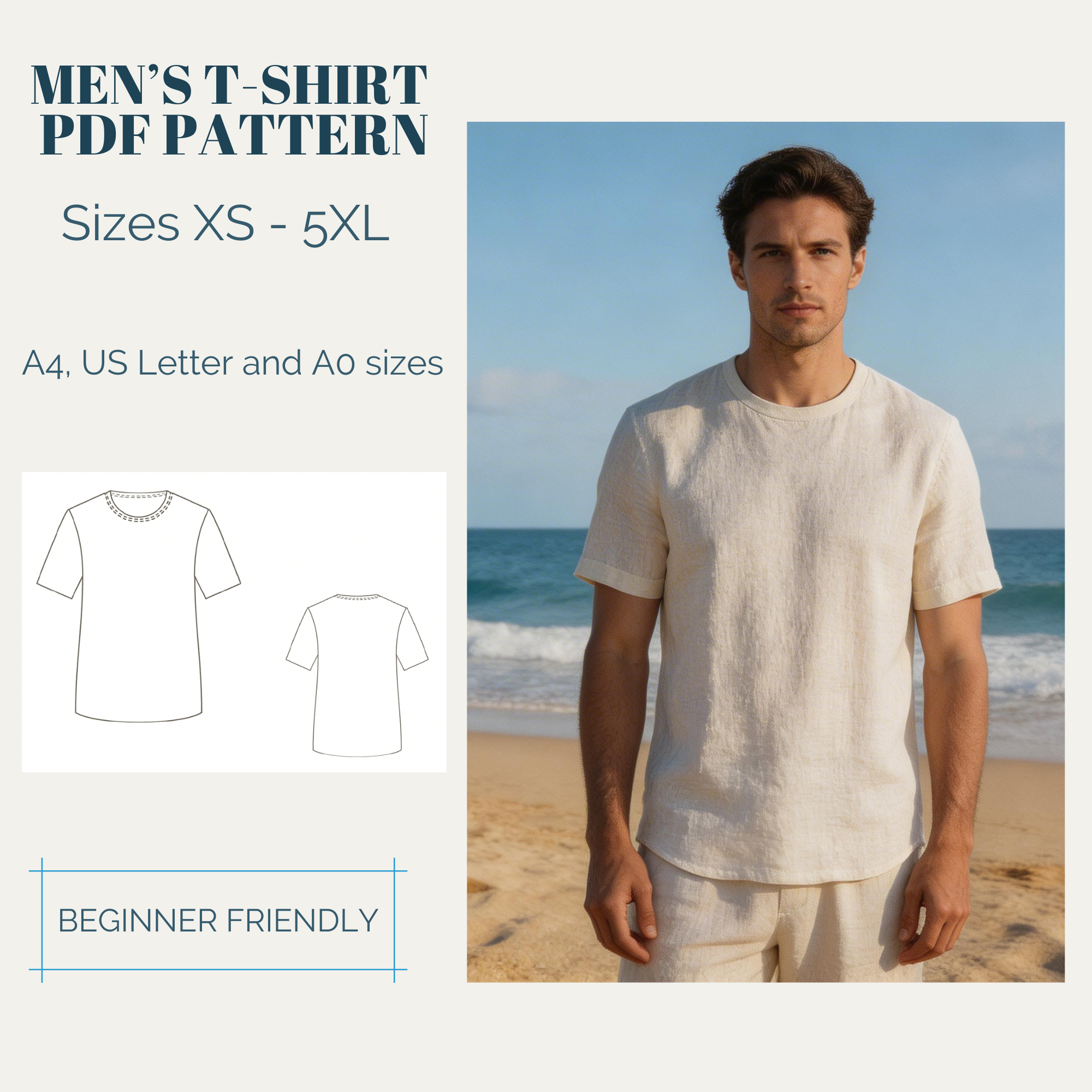 Men's T - Shirt Sewing pattern