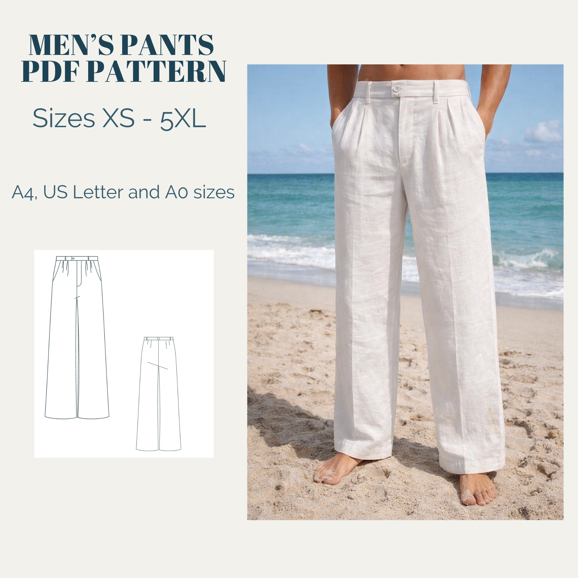 Men's Pants Sewing pattern
