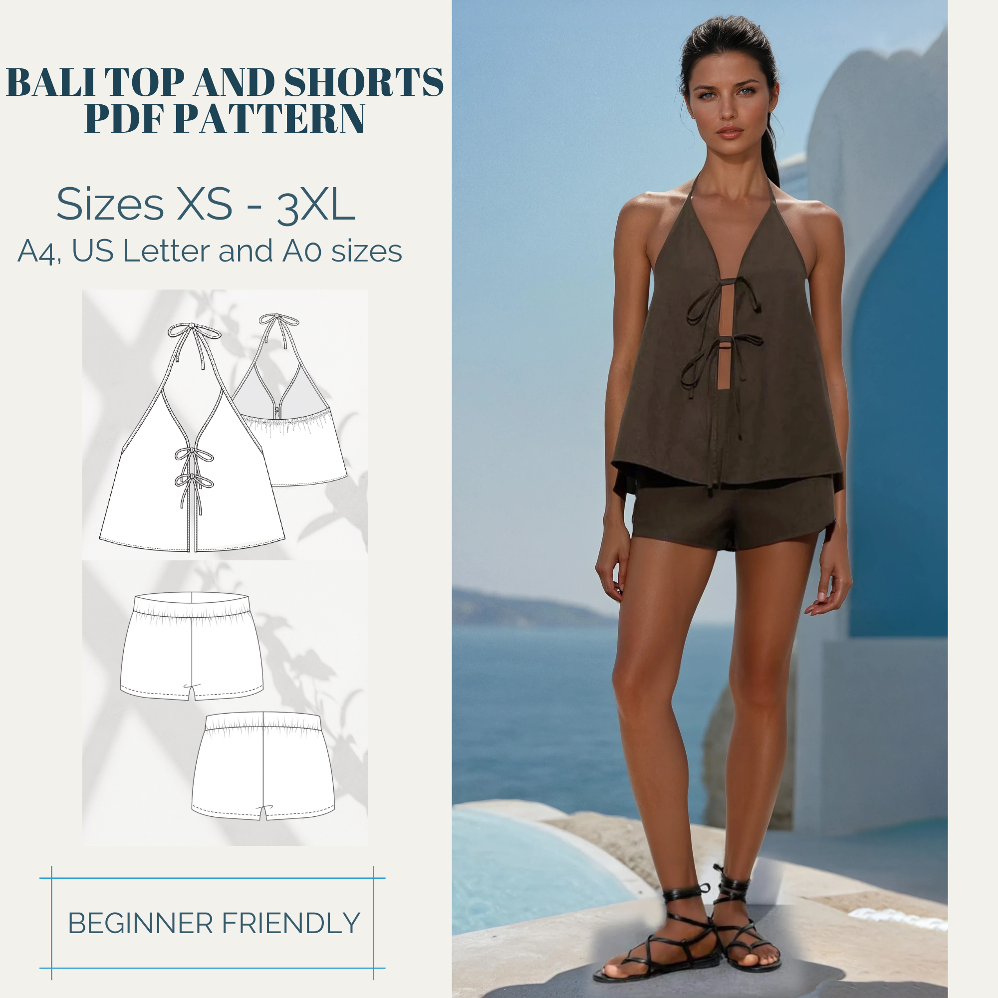 Bli Top With Shorts