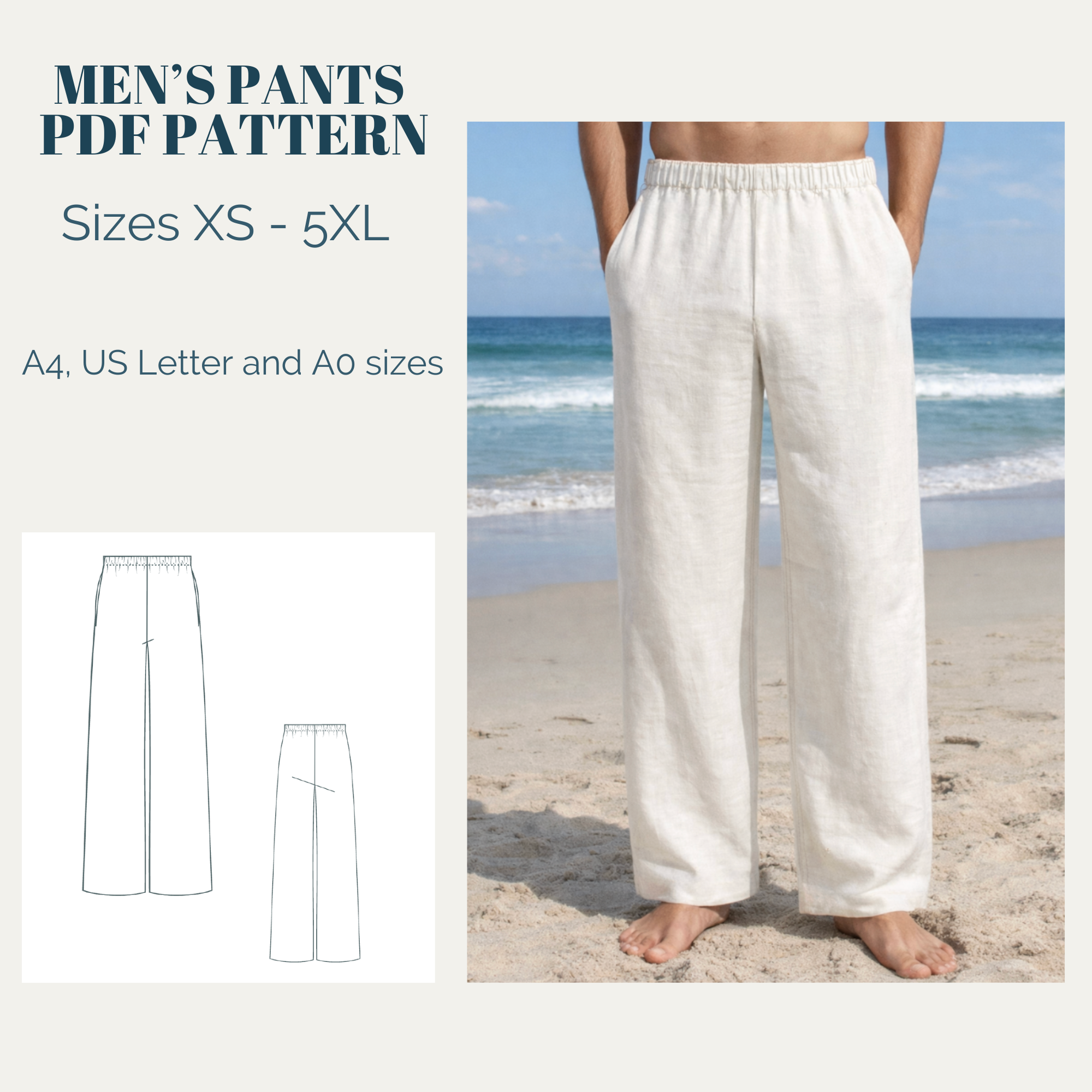 Men's Pants Sewing pattern