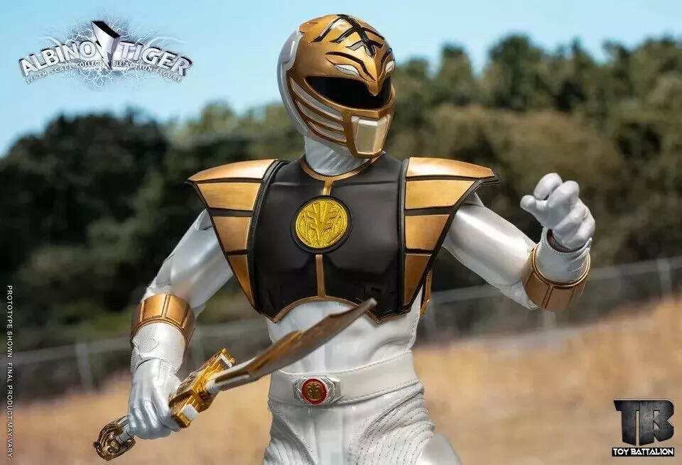 TOYS BATTALION TB010 POWER RANGERS WHITE RANGER ALBINO TIGER 1/6 SCALE FIGURE
