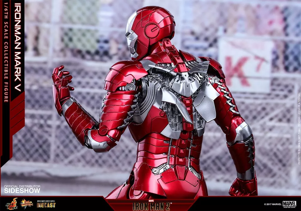 Hot Toys MMS400D18 Iron Man 2 Mark V Tony Stark Robert Downey 1/6th Scale Collectible Figure Diecast Reissue