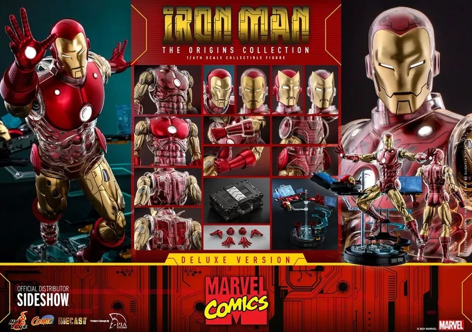 Hot Toys CMS08D38 Iron Man The Origins Collection Marvel Comics (Deluxe Version)