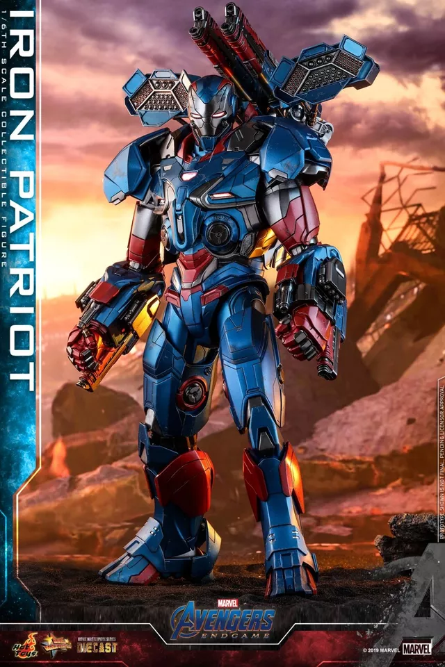 Hot Toys MMS547D34 Avengers: Endgame Iron Patriot 1/6 Action Figure