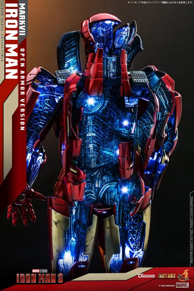 Hot Toys DS004D51 Iron Man 3 Iron Man Mark VII (Open Armor Version) 1/6 Diorama