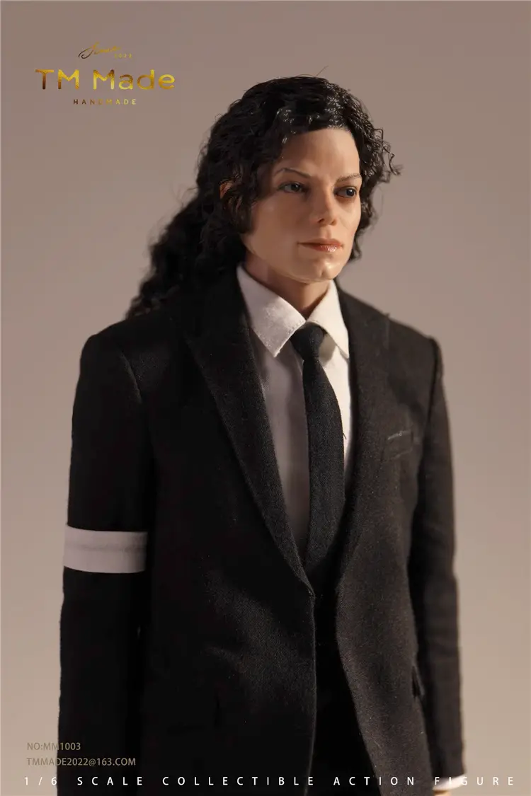 TM Made MM1003 MJ 1/6 Michael Jackson Dangerous BAD black suit Figure