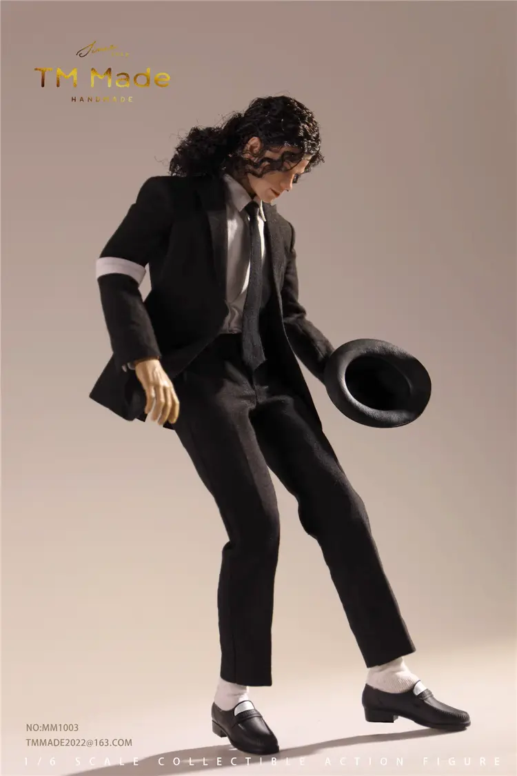 TM Made MM1003 MJ 1/6 Michael Jackson Dangerous BAD black suit Figure