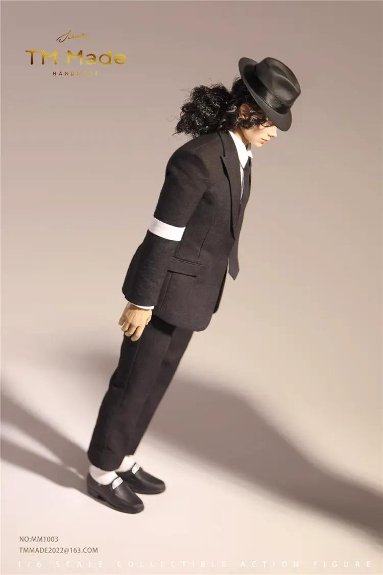 TM Made MM1003 MJ 1/6 Michael Jackson Dangerous BAD black suit Figure