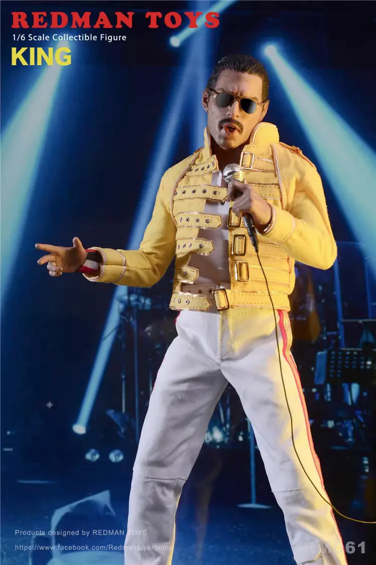 Redman RM061 QUEEN Freddie Mercury1/6 RockBand KING 12" Figure