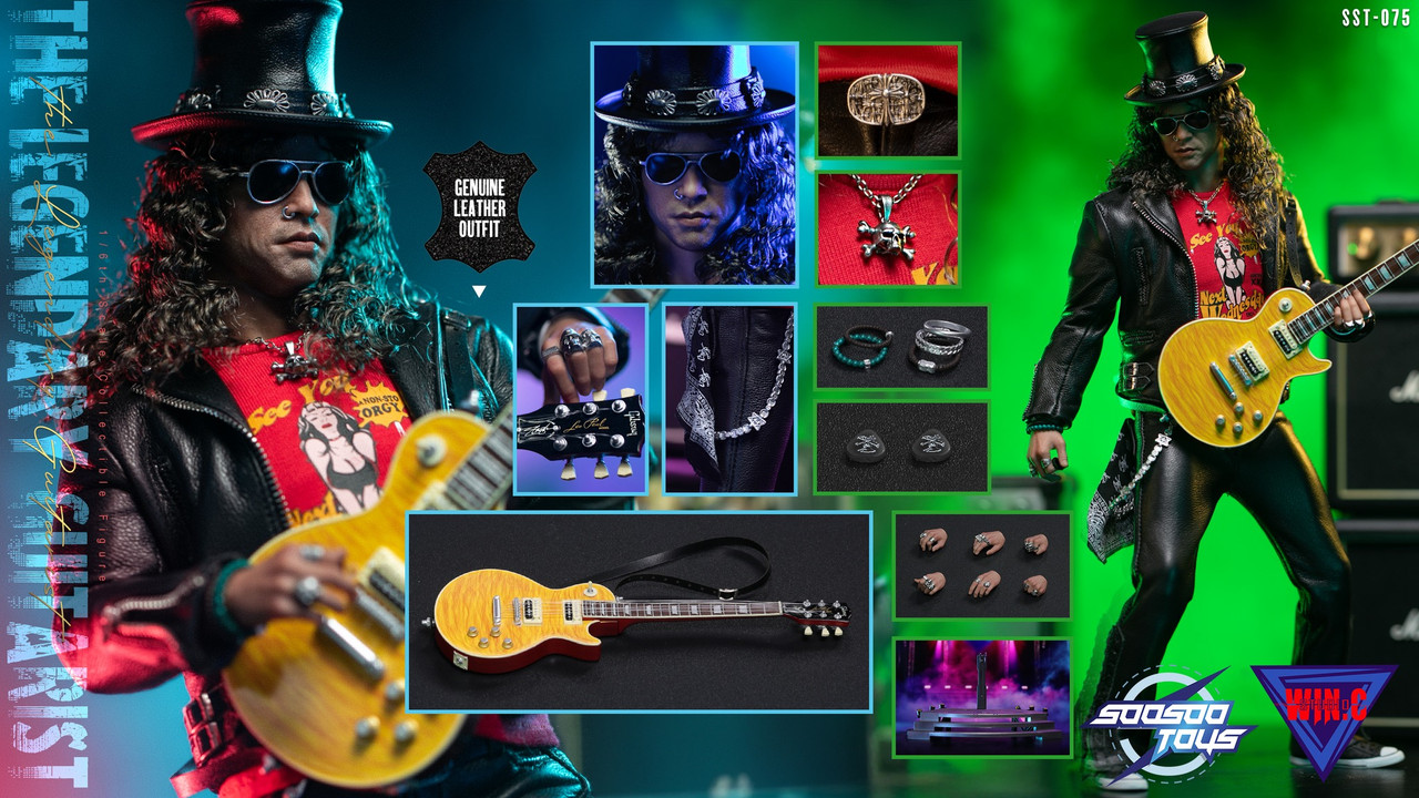 Pre-Order! Soosootoys SST075 1/6 Lengendary Guitarist Slash Figure Guns N Roses