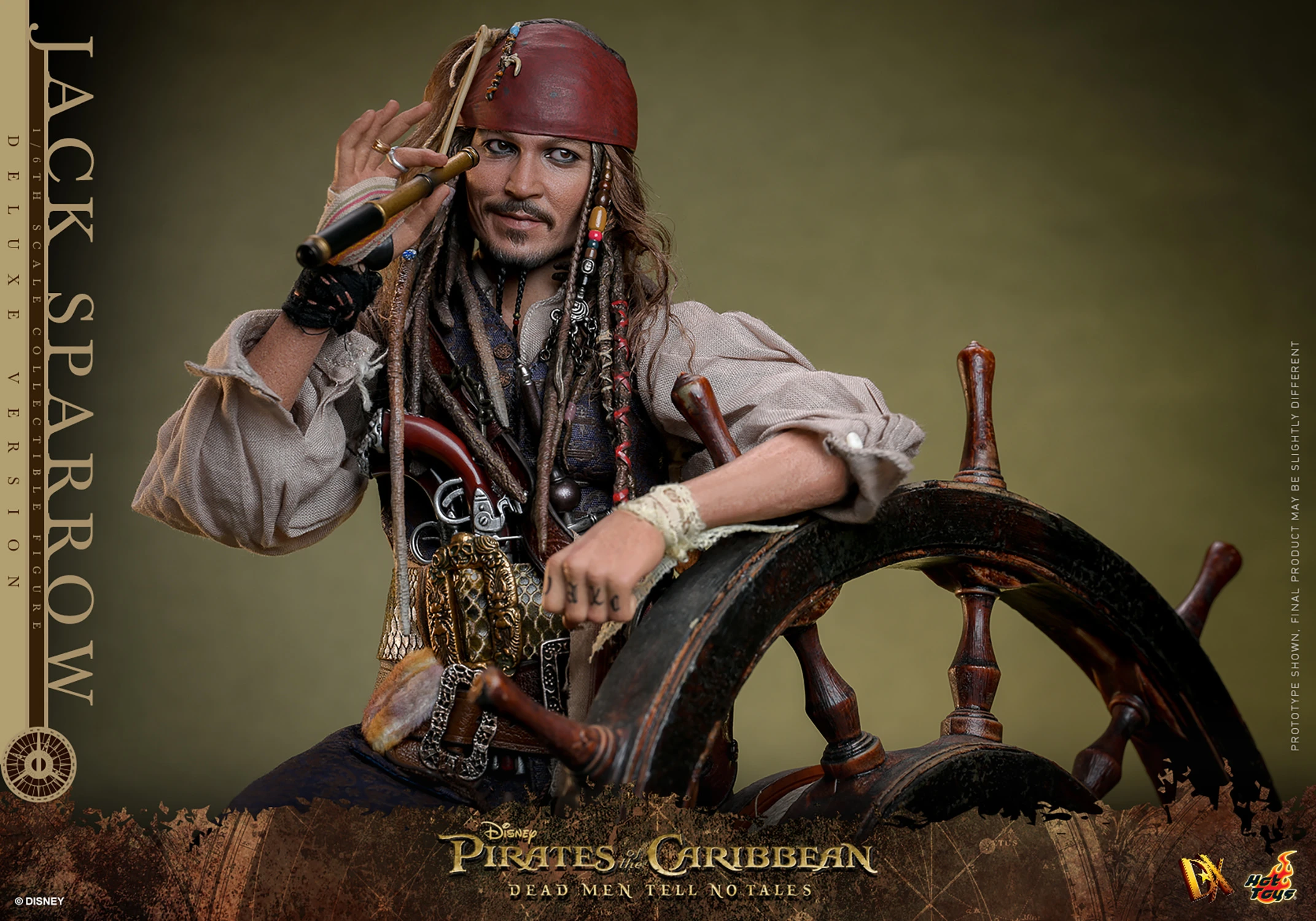 In Stock! Hot Toys Deluxe DX38 1/6 Pirates of The Caribbean Jack Sparrow Figure