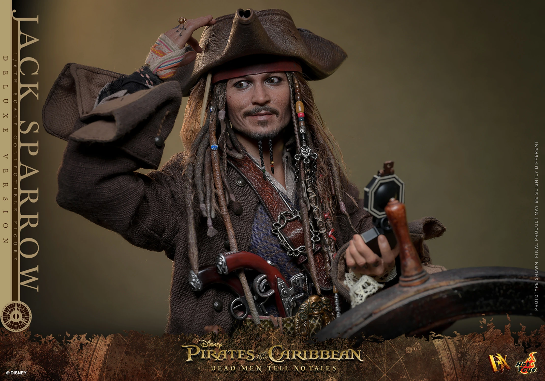 In Stock! Hot Toys Deluxe DX38 1/6 Pirates of The Caribbean Jack Sparrow Figure