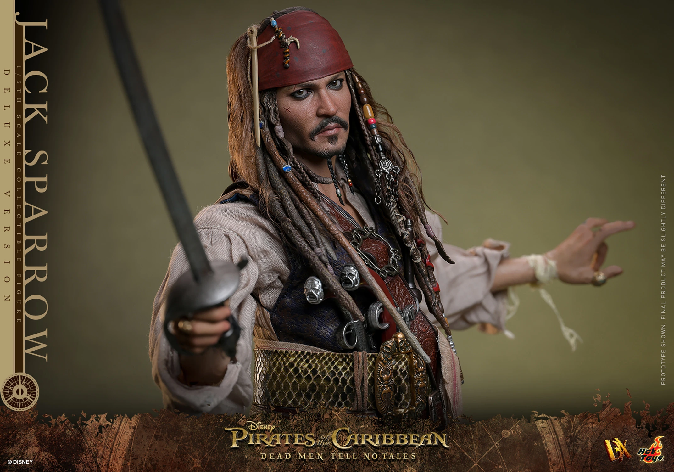 In Stock! Hot Toys Deluxe DX38 1/6 Pirates of The Caribbean Jack Sparrow Figure