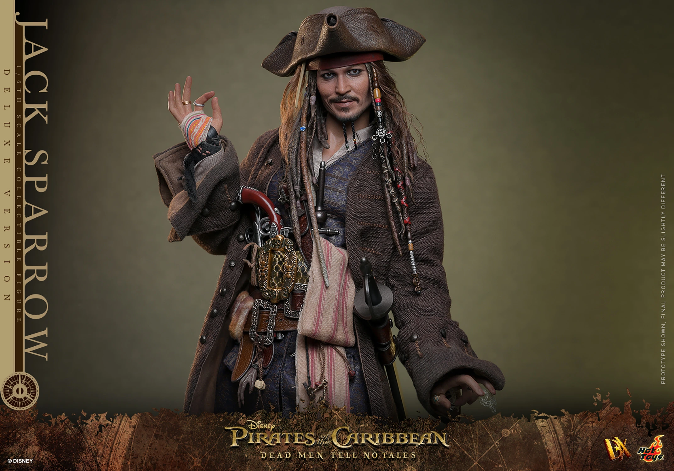 In Stock! Hot Toys DX037 1/6 Pirates of The Caribbean Jack Sparrow Figure