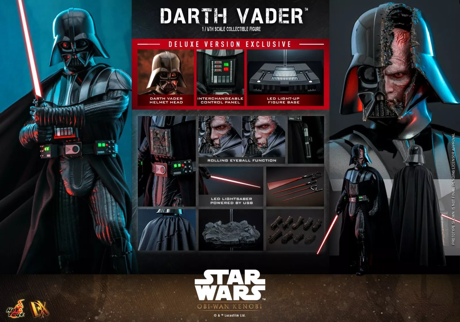 Hot Toys Special Edition Deluxe DX28 Darth Vader Star Wars Figure 1/6