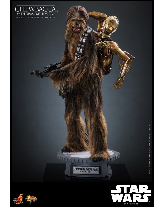 Pre-Order! Hot Toys MMS766 Chewbacca with Disassmbled C-3PO 1/6 Star Wars figure