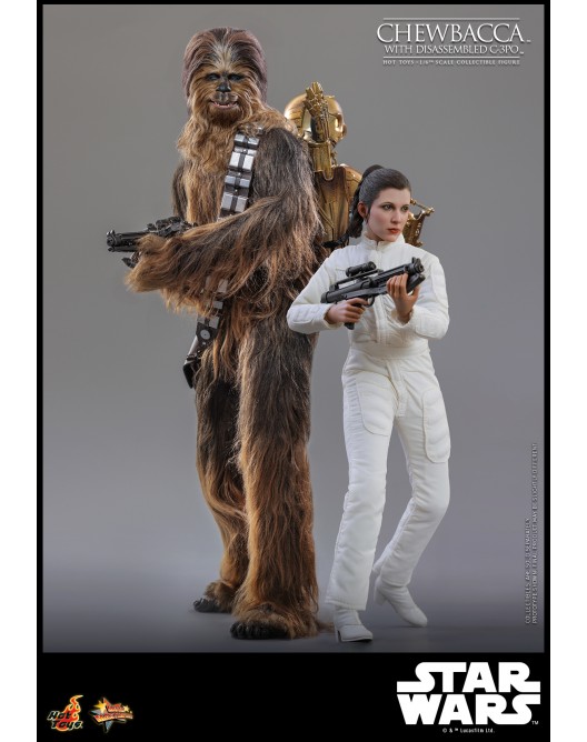 Pre-Order! Hot Toys MMS766 Chewbacca with Disassmbled C-3PO 1/6 Star Wars figure