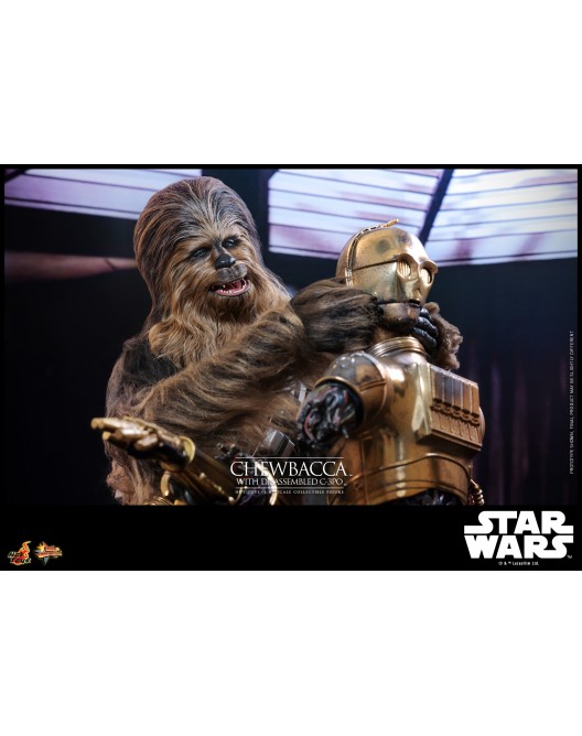 Pre-Order! Hot Toys MMS766 Chewbacca with Disassmbled C-3PO 1/6 Star Wars figure