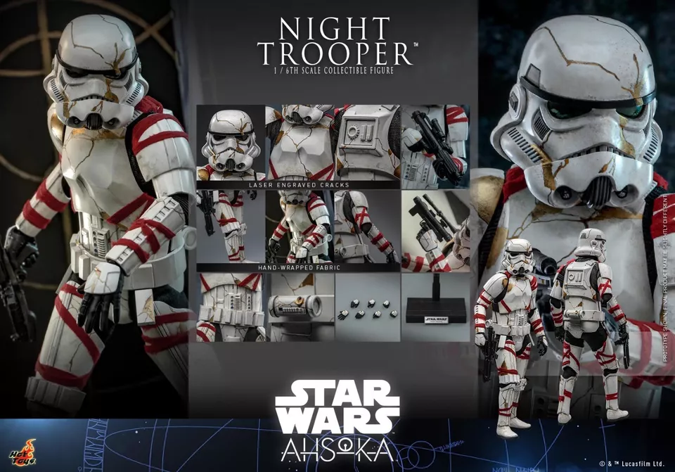 Hot Toys TMS121 Star Wars Ahsoka Night Trooper 1/6 Action Figure