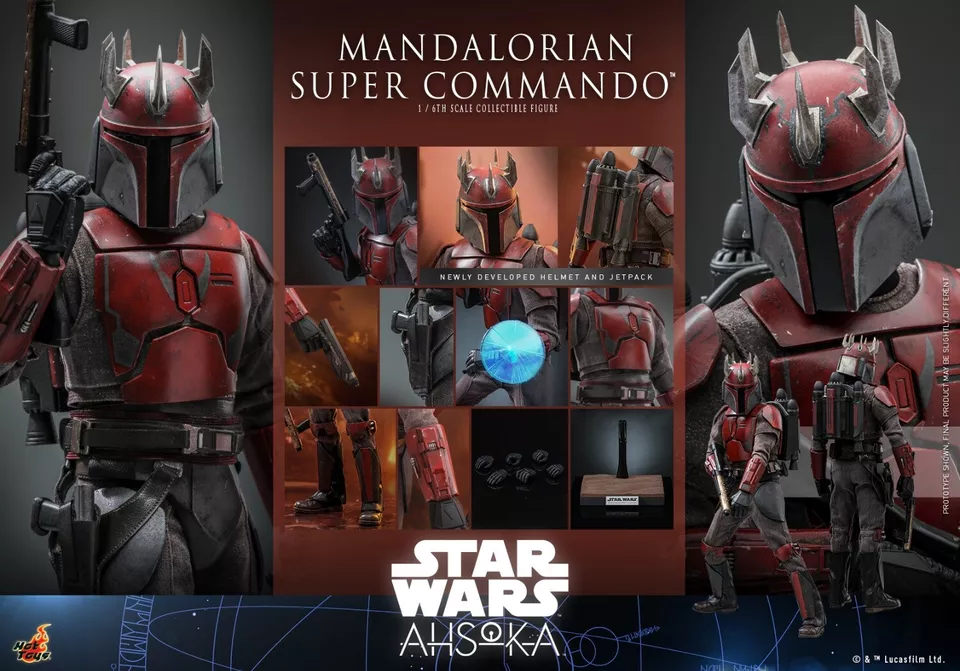 Hot Toys TMS127 Star Wars Ahsoka Mandalorian Super Commando 1/6 Figure