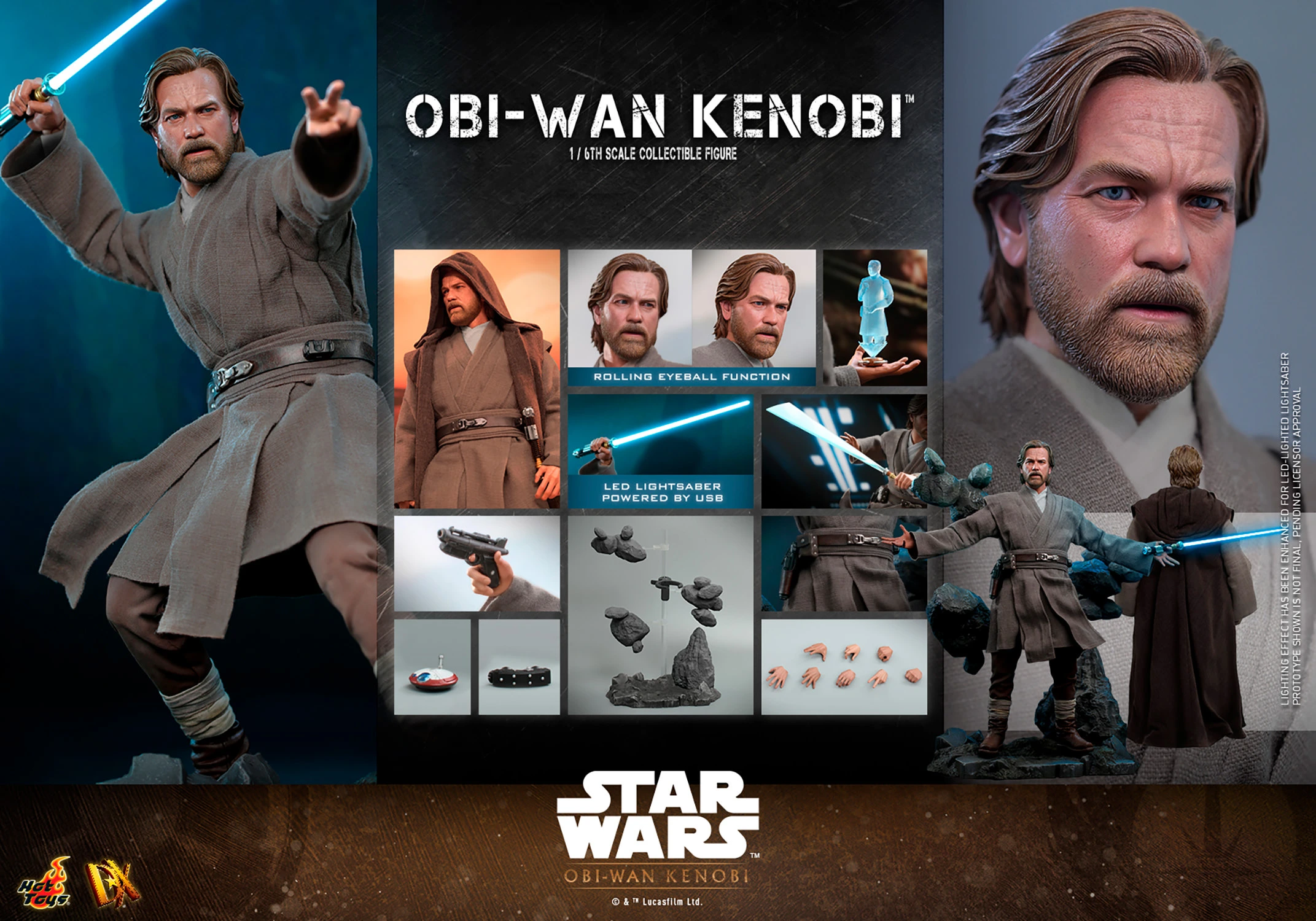 Hot Toys DX26 Star Wars Obi Wan Kenobi 1/6 Figure A Jedi's Return
