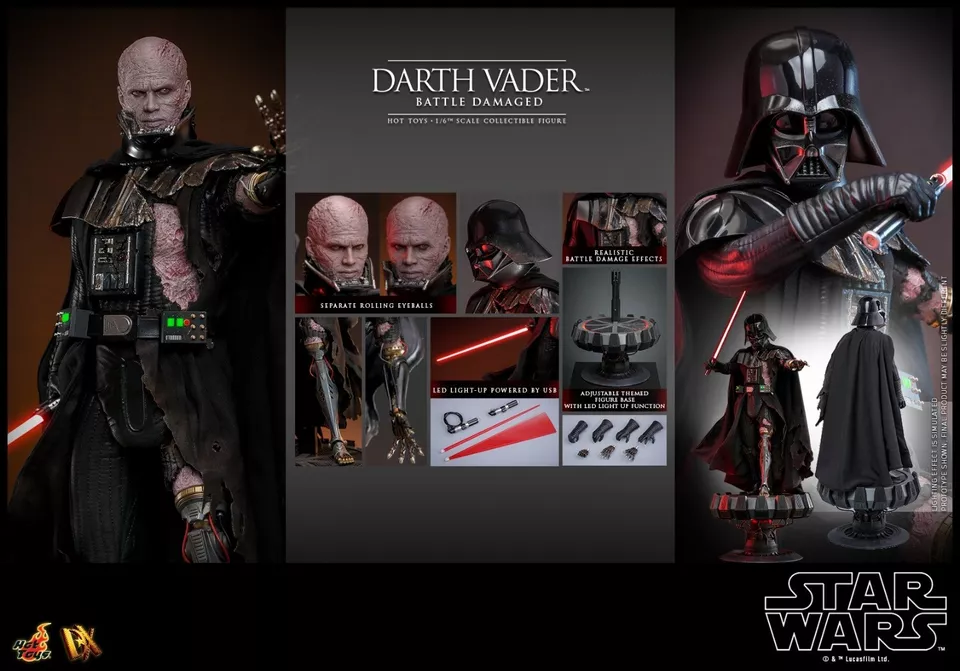 Pre-Order! Hot Toys DX44 1/6 Star Wars Darth Vader Action Figure Battle Damaged