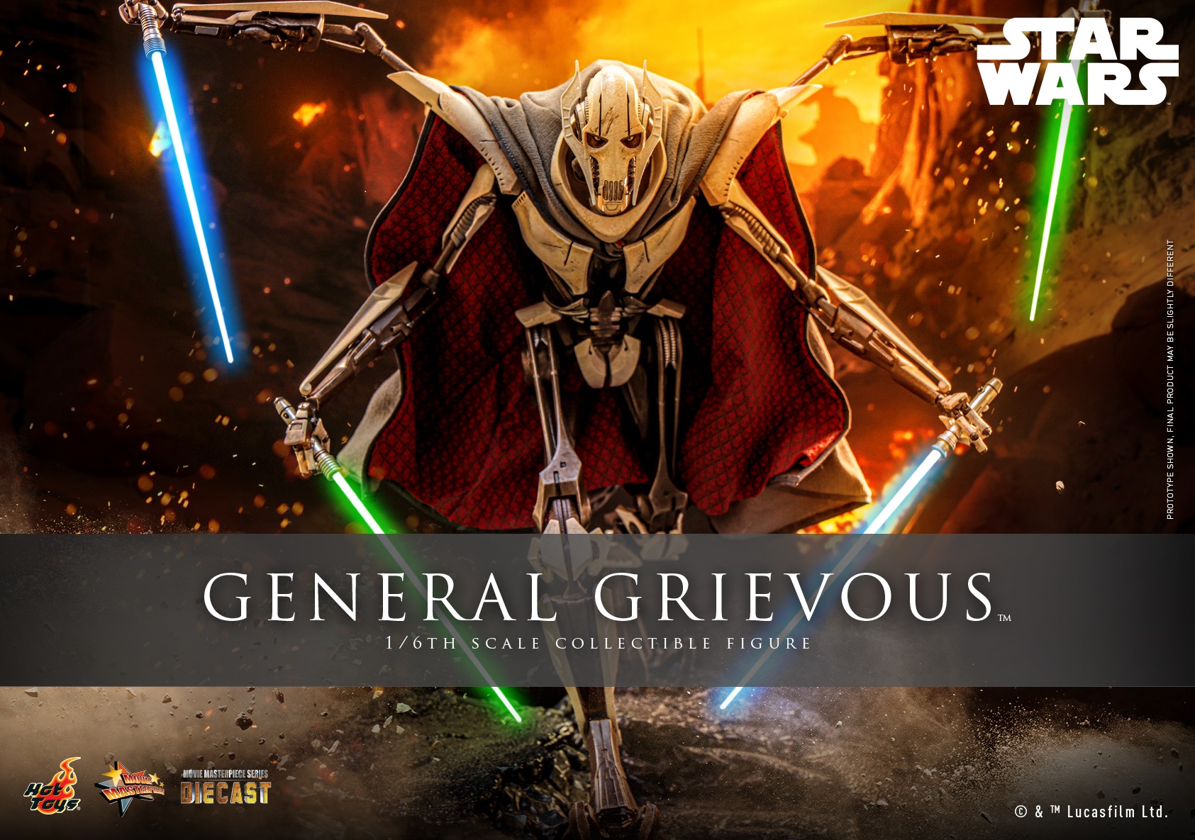 Hot Toys General Grievous MMS760D67 Star Wars Diecast Figure MMS760